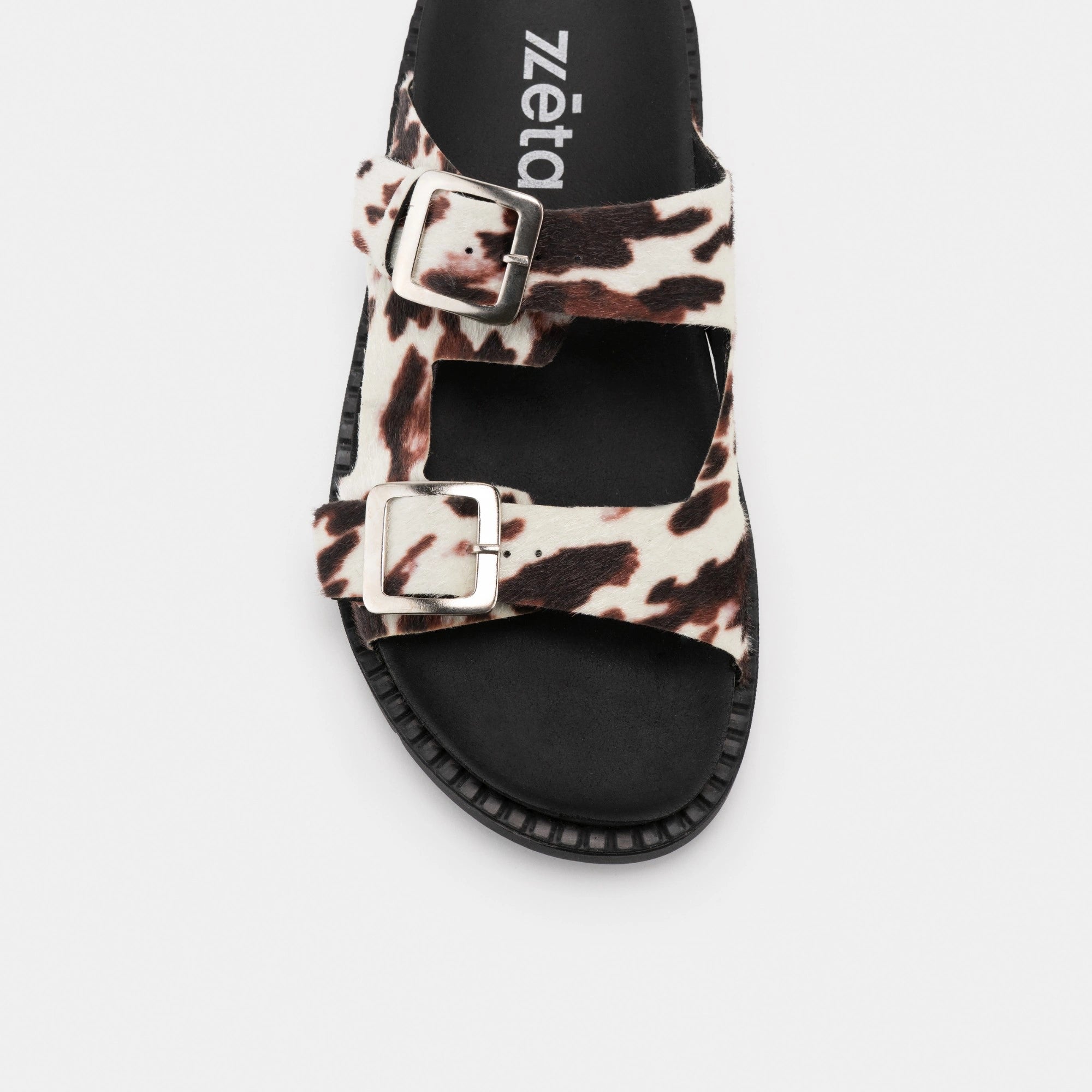 Zèta men vegan Sandals Praia Cow Print Beach