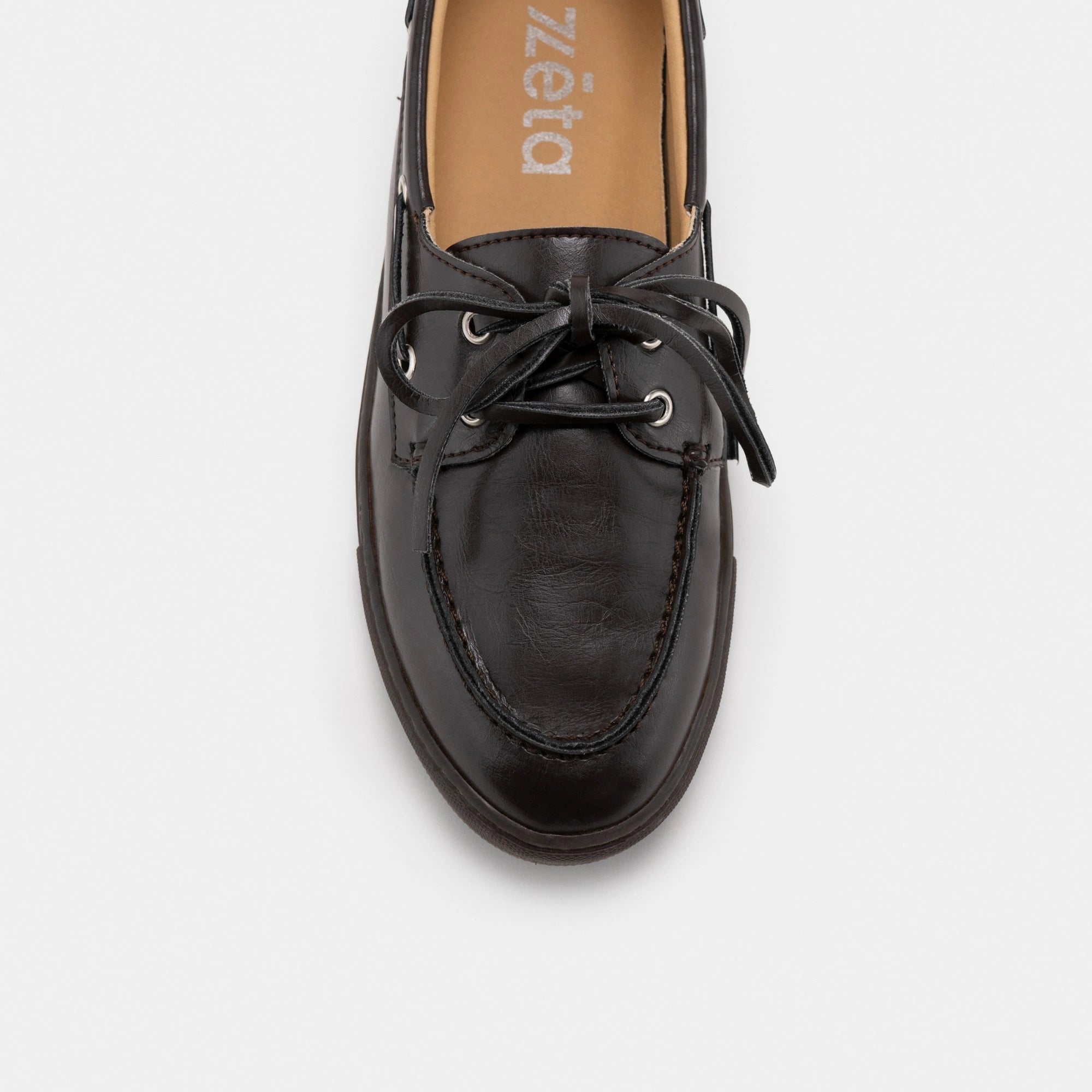 Zèta womens vegan Shoes Lagos Choco Vegan Leather Dark Brown