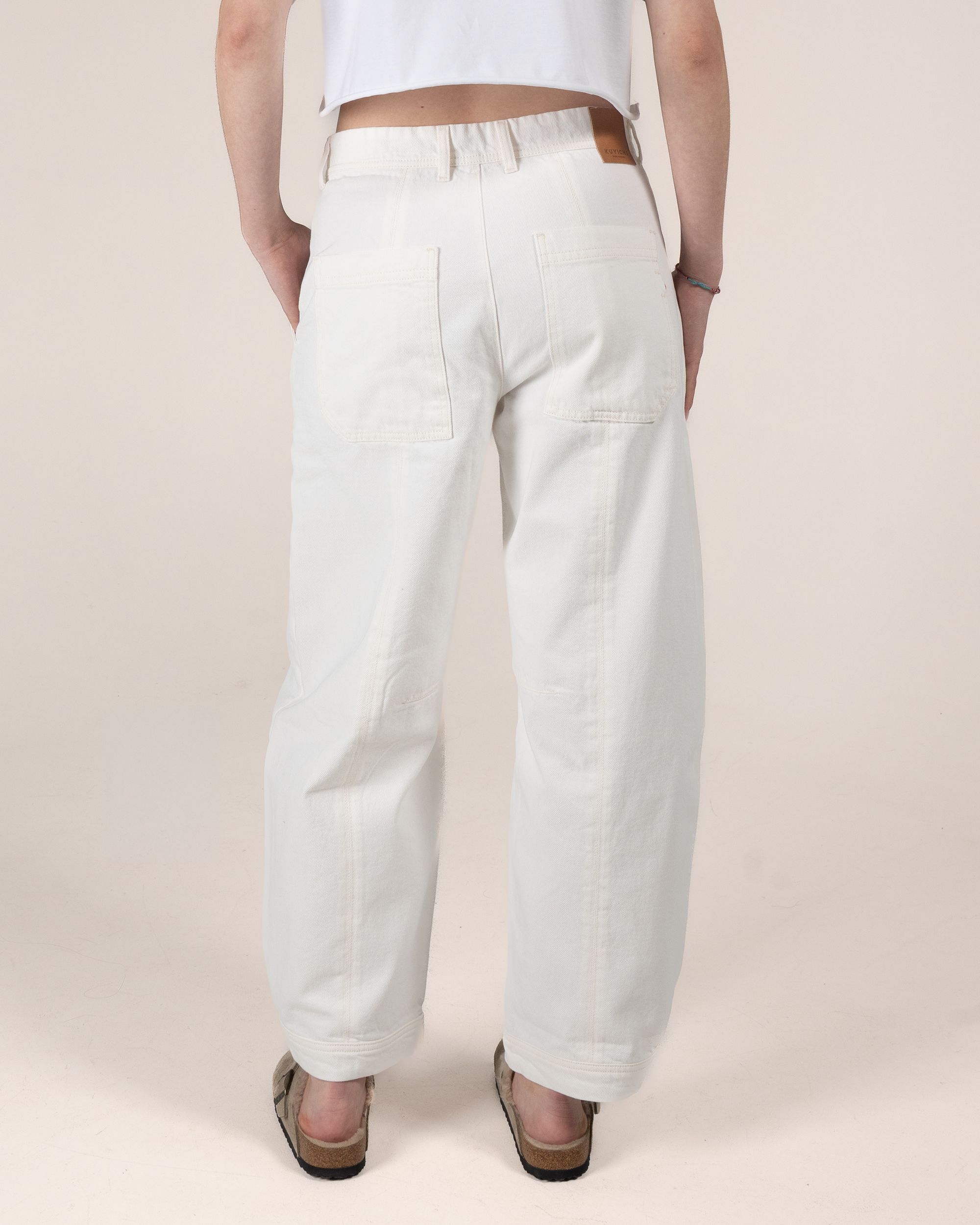Kuyichi womens vegan Jeans Jane Barrel White