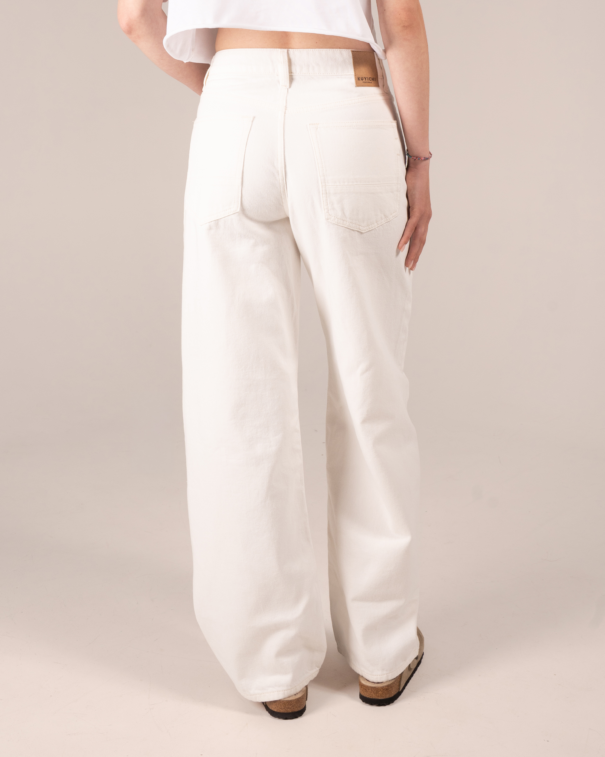 Kuyichi womens vegan Jeans Lucy Loose White