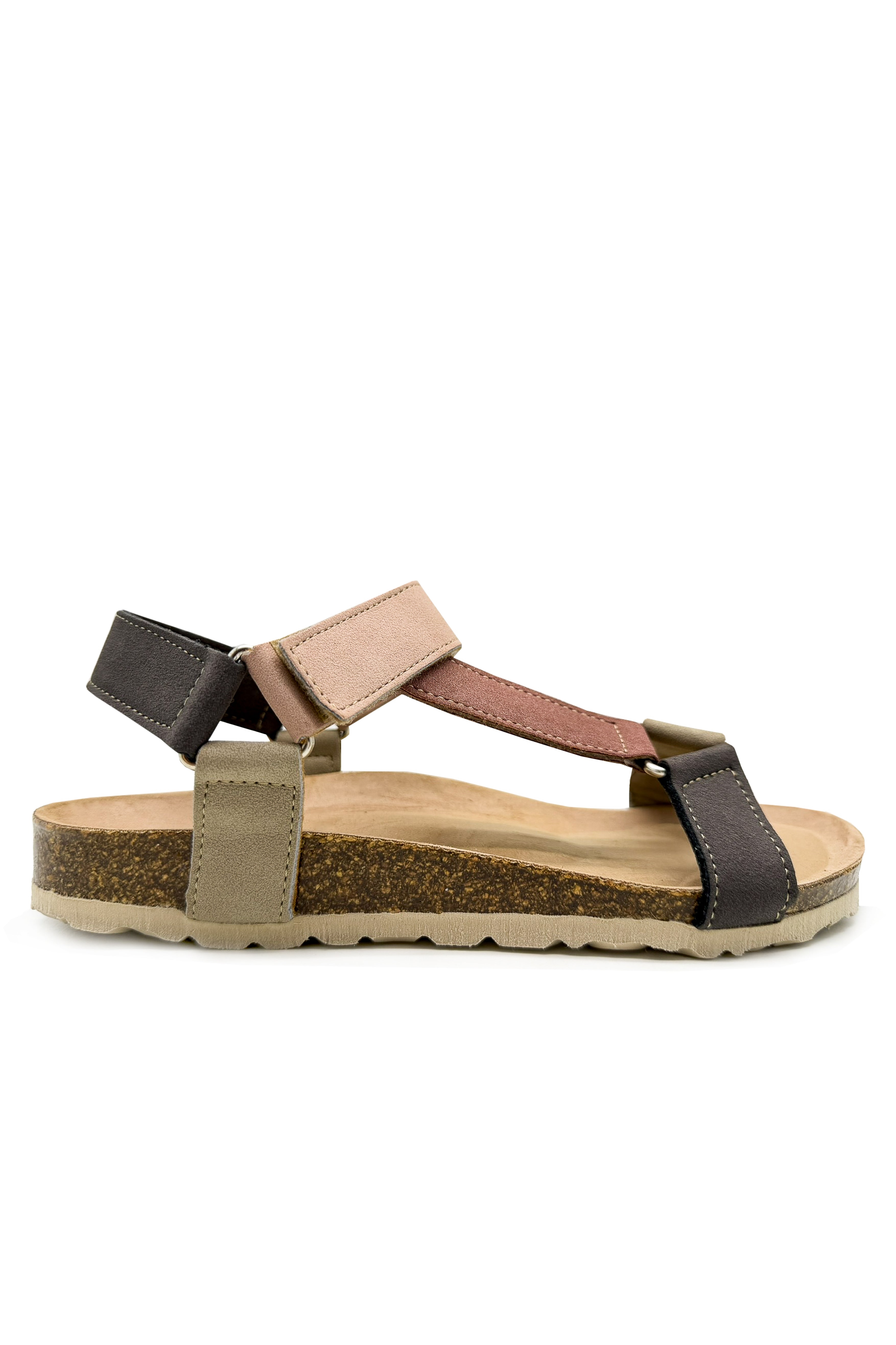 Thies Damen vegan Sandalen Eco Bio Trek Multi Rose