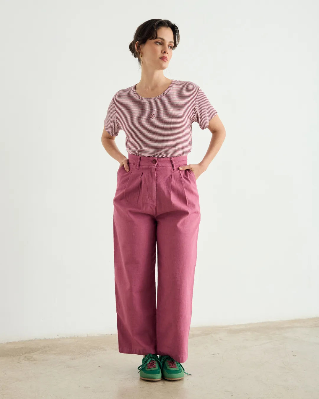 Clotsy womens vegan Pants Leire Mauve