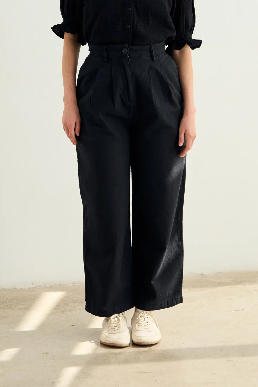 Clotsy Damen vegan Hose Leire Schwarz