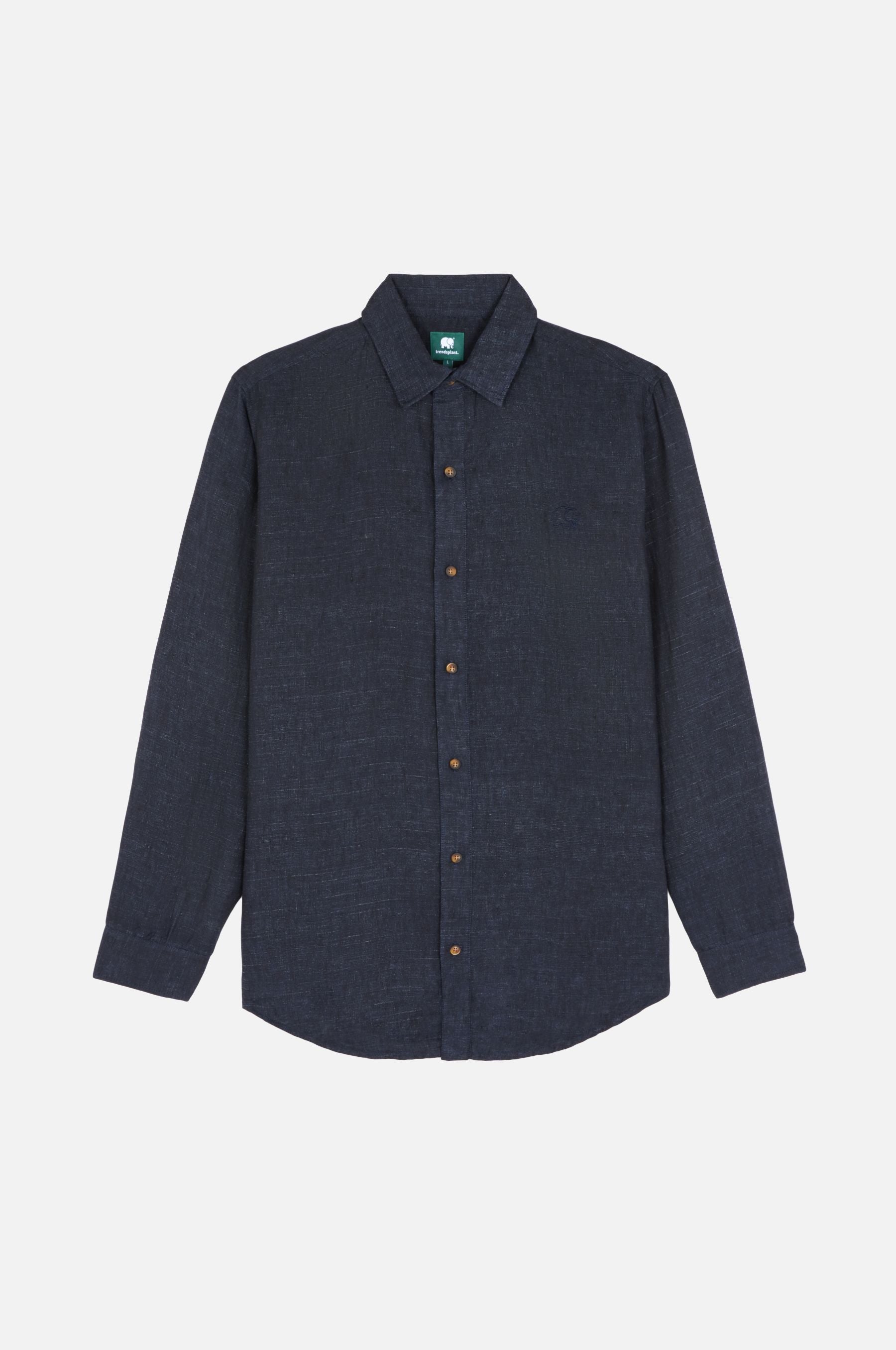 Trendsplant men vegan Shirt Recovo X Trendsplant Postiguet Deep Blue