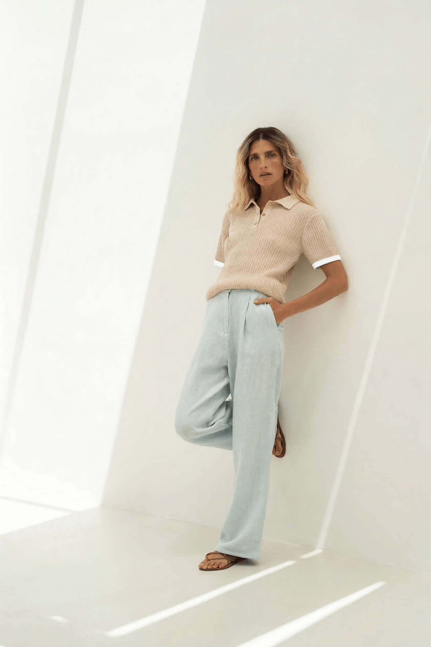 Näz womens vegan Pants Mara Light Blue