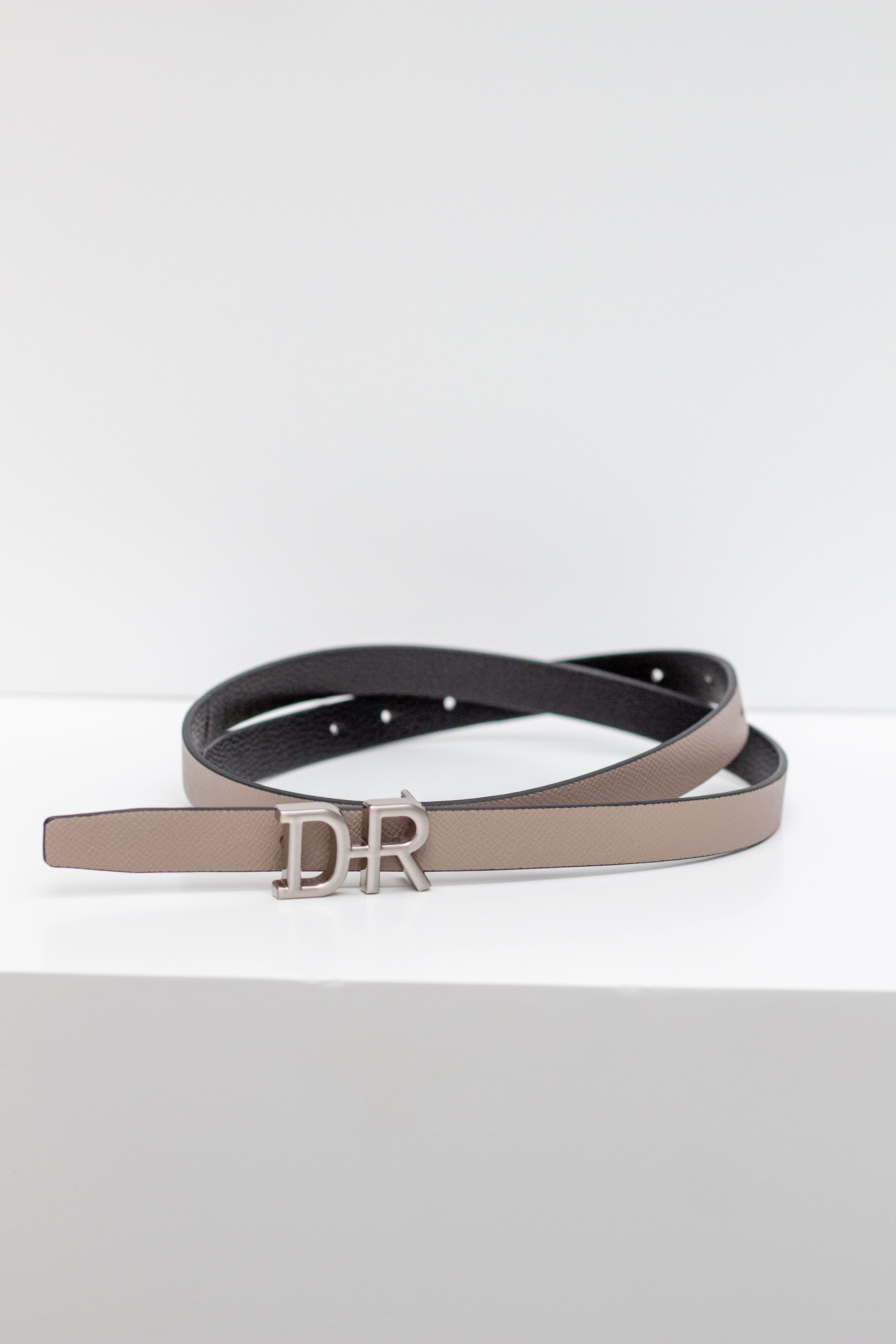 DENISE ROOBOL womens vegan Belt Dr Black/Cafe Latte