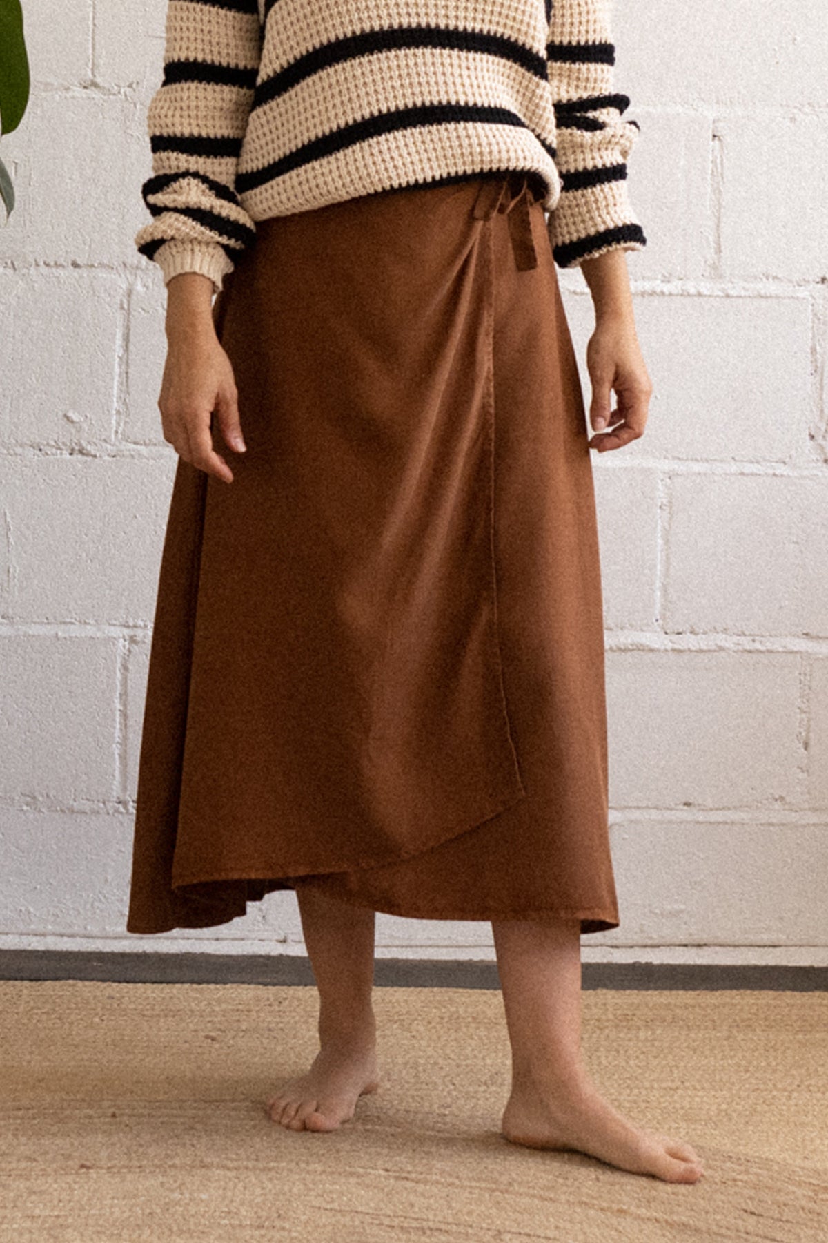 TWOTHIRDS womens vegan Skirt Angoche Old Gold