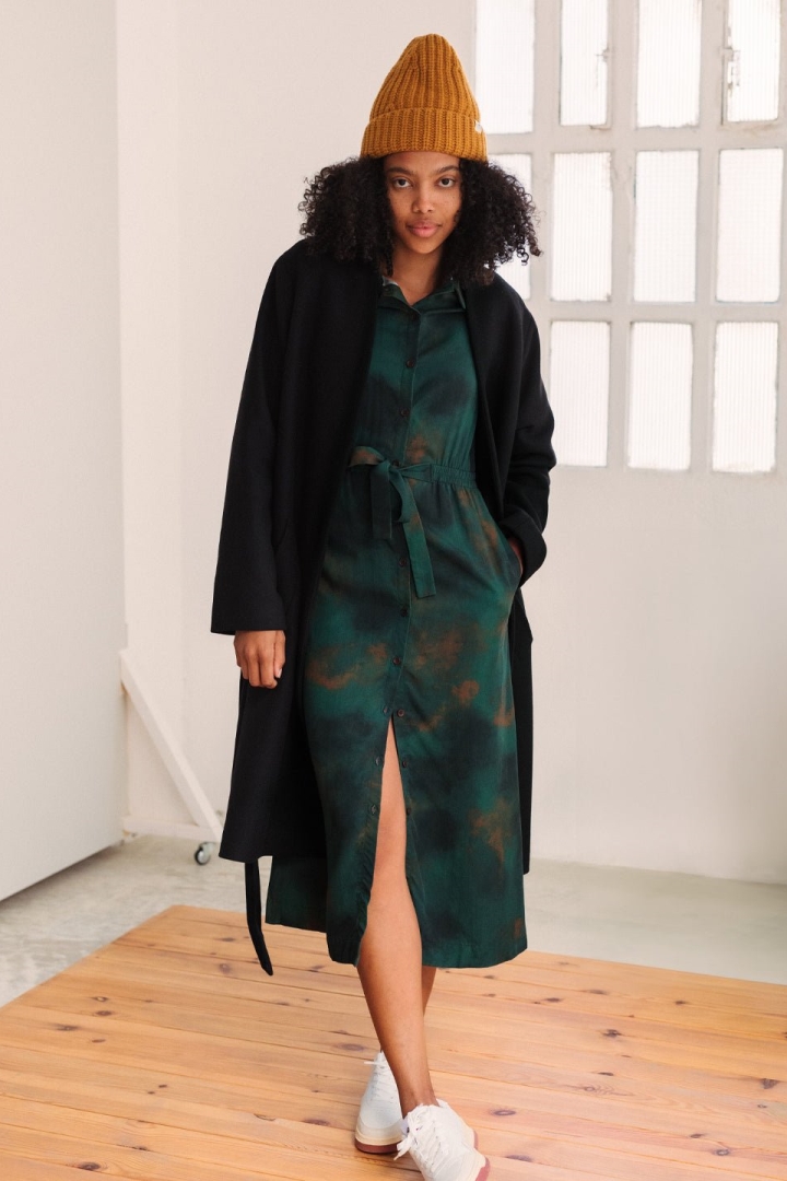 TWOTHIRDS Damen vegan Kleid Crooked Nightsea Gr&Atilde;&frac14;n
