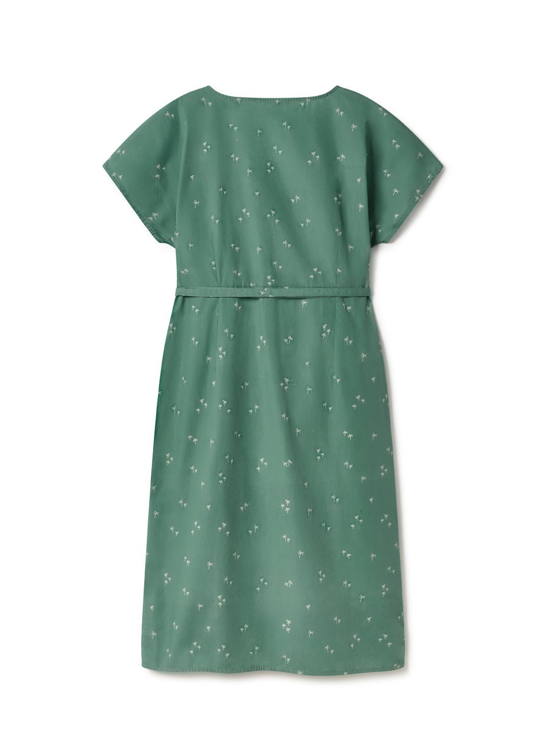 TWOTHIRDS womens vegan Dress Wajag Small Palm Green