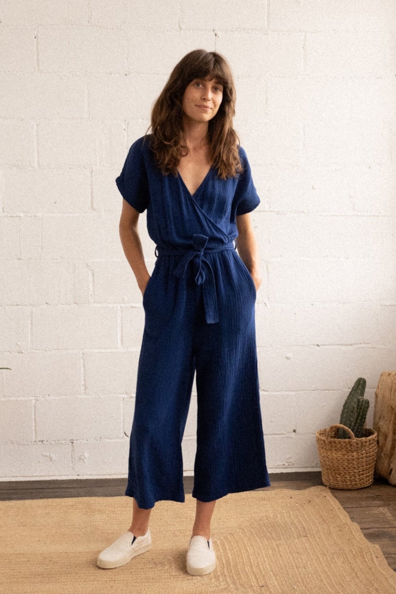 TWOTHIRDS womens vegan Jumpsuit Patos Cobalt Blue