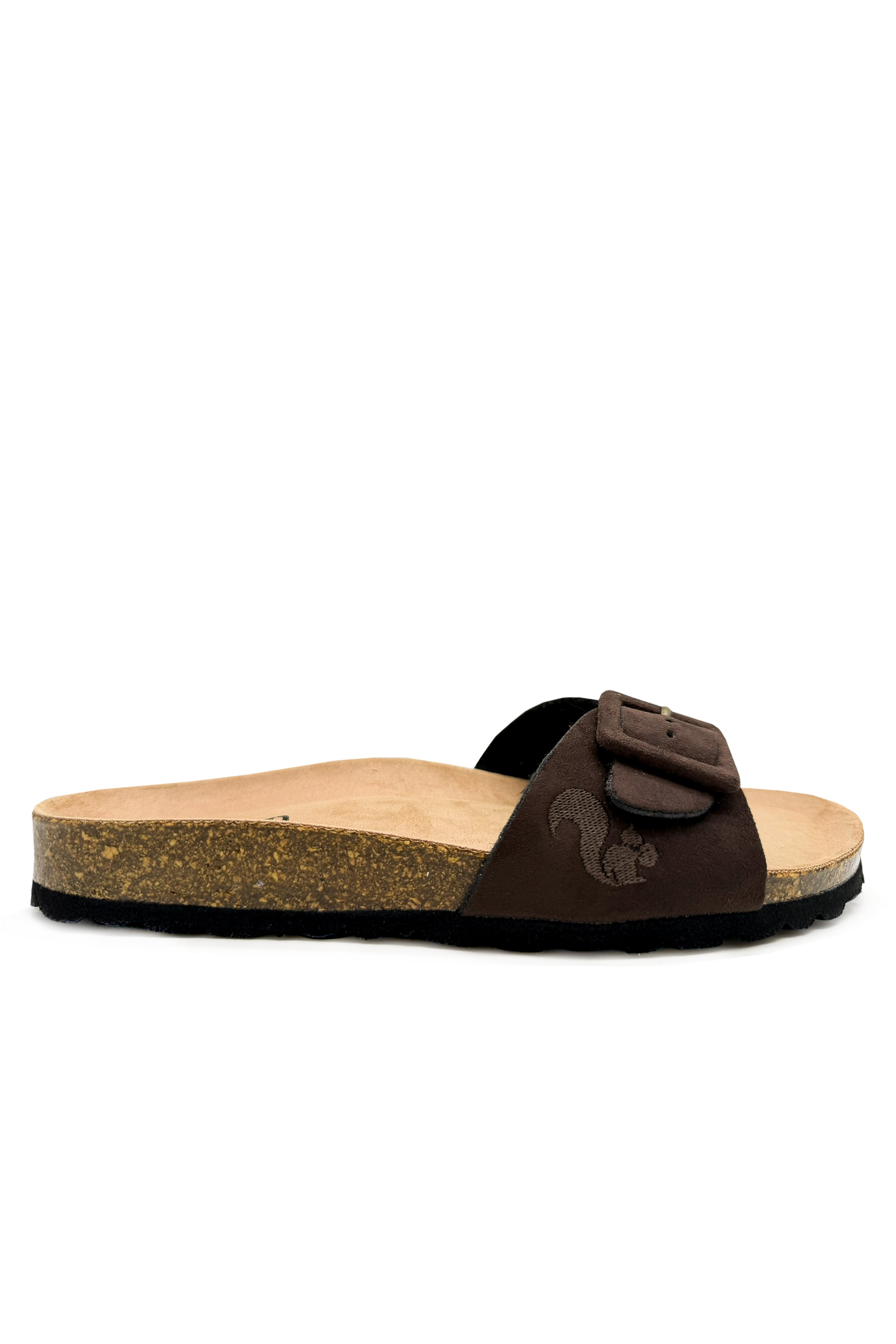 thies womens vegan Sandals Eco Bio Covered Strap Chocolate Brown
