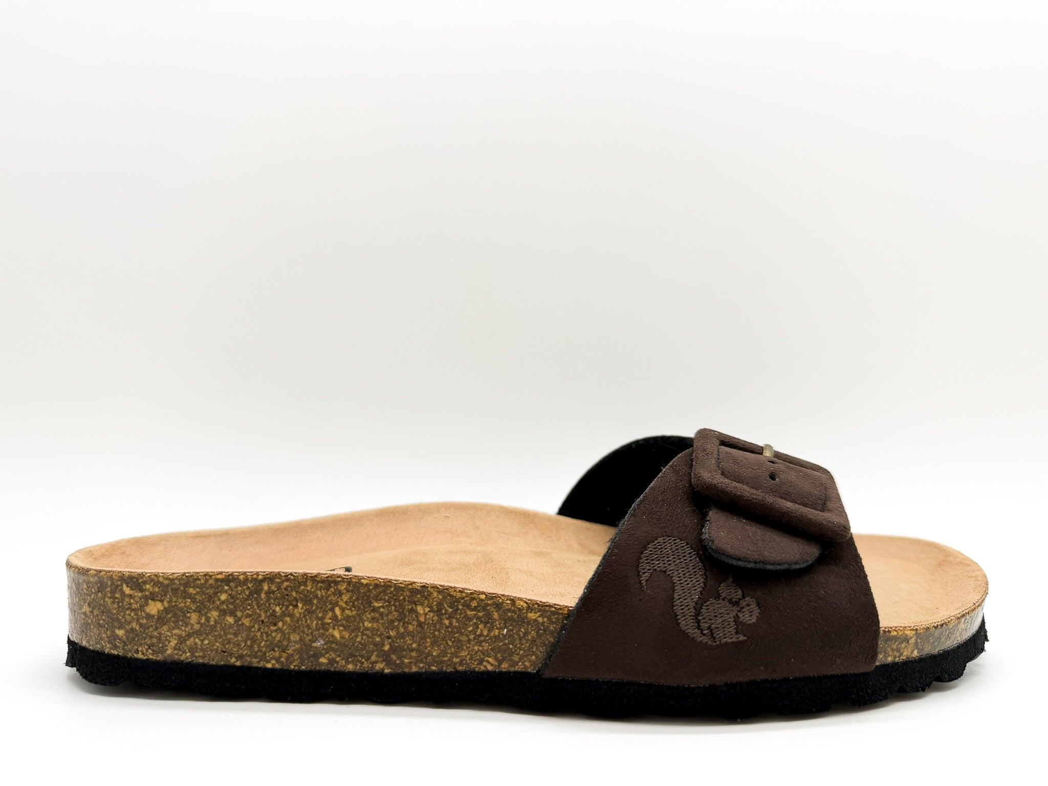 thies womens vegan Sandals Eco Bio Covered Strap Chocolate Brown
