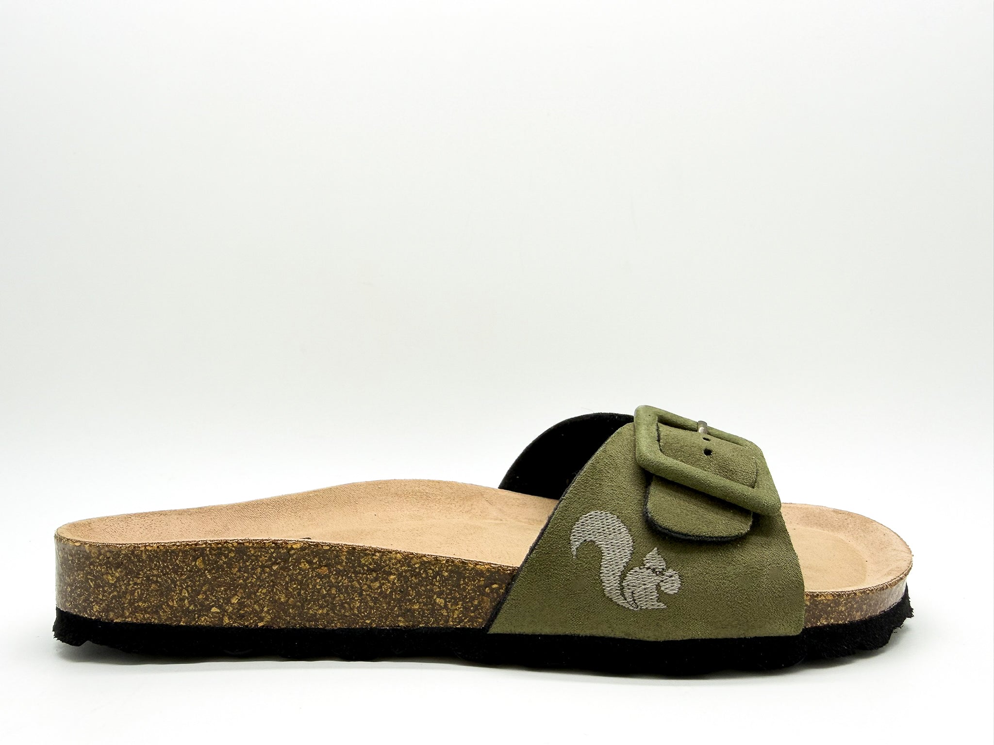 thies womens vegan Sandals Eco Bio Covered Strap Green