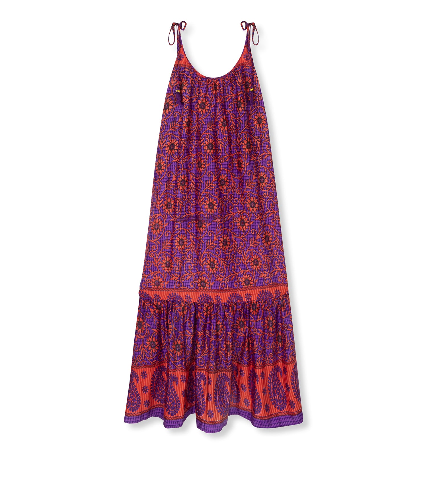 el.résidu womens vegan Dress Myra Purple/ Red