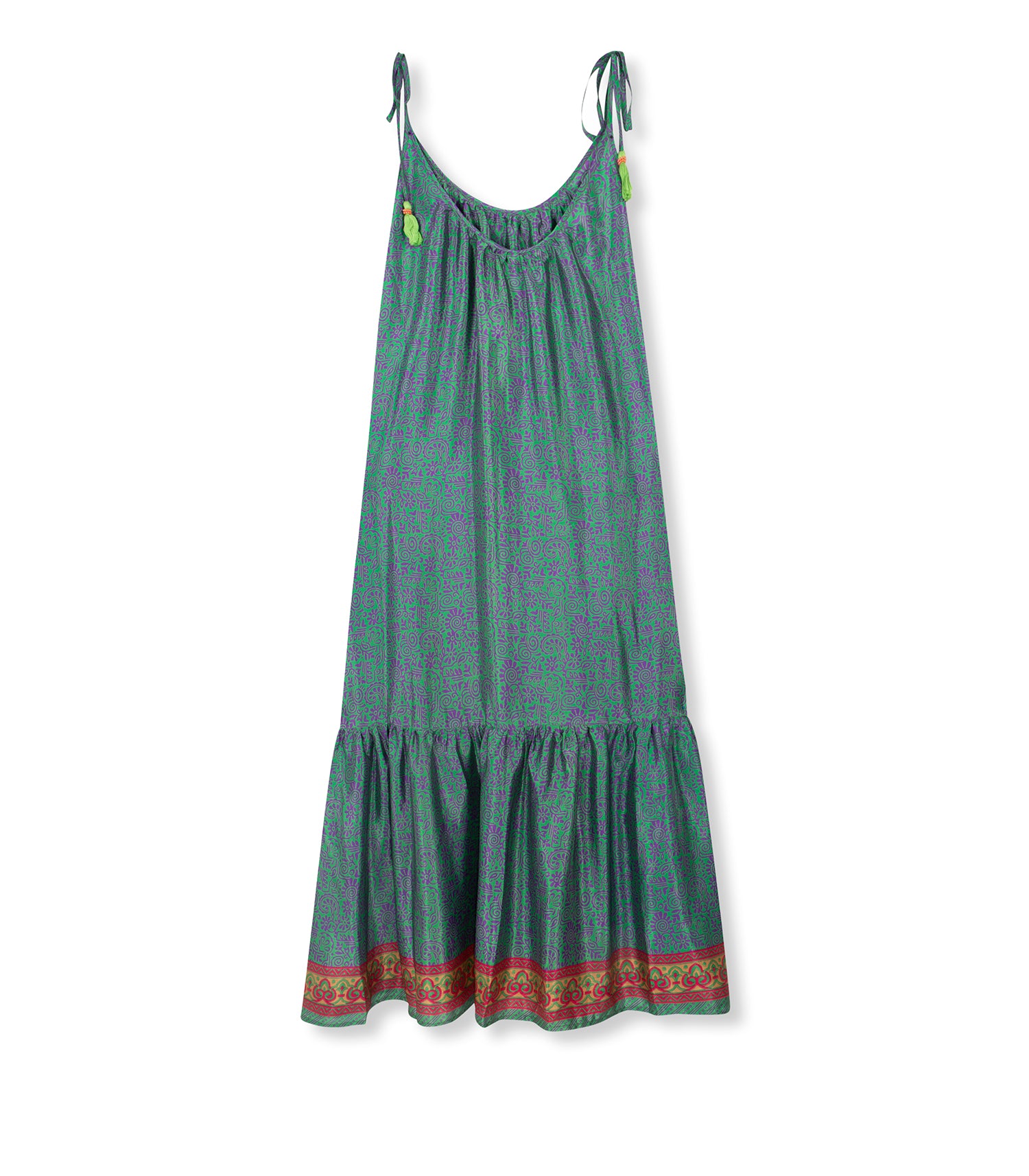 el.résidu womens vegan Dress Myra Green/ Purple