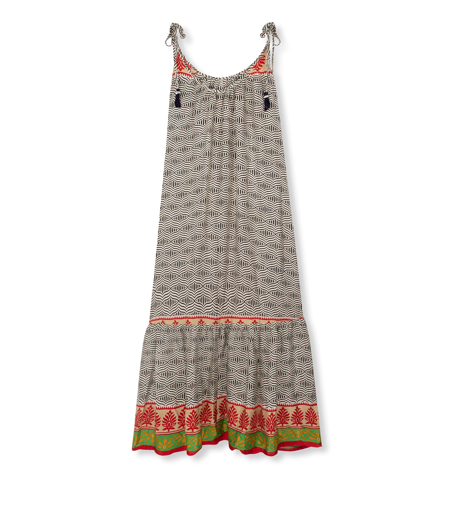 el.résidu womens vegan Dress Myra White/ Black