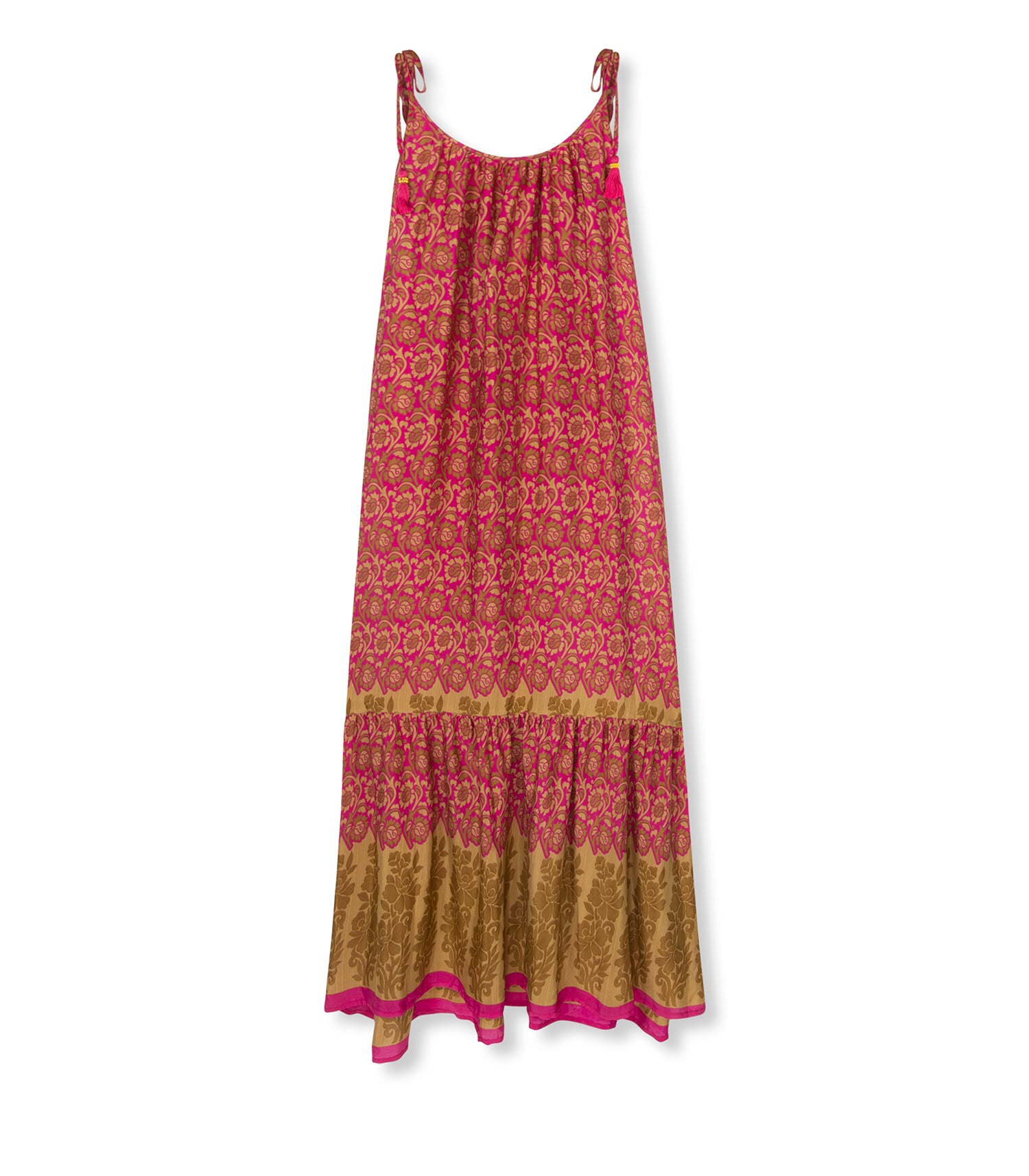 el.résidu womens vegan Dress Myra Red/ Brown