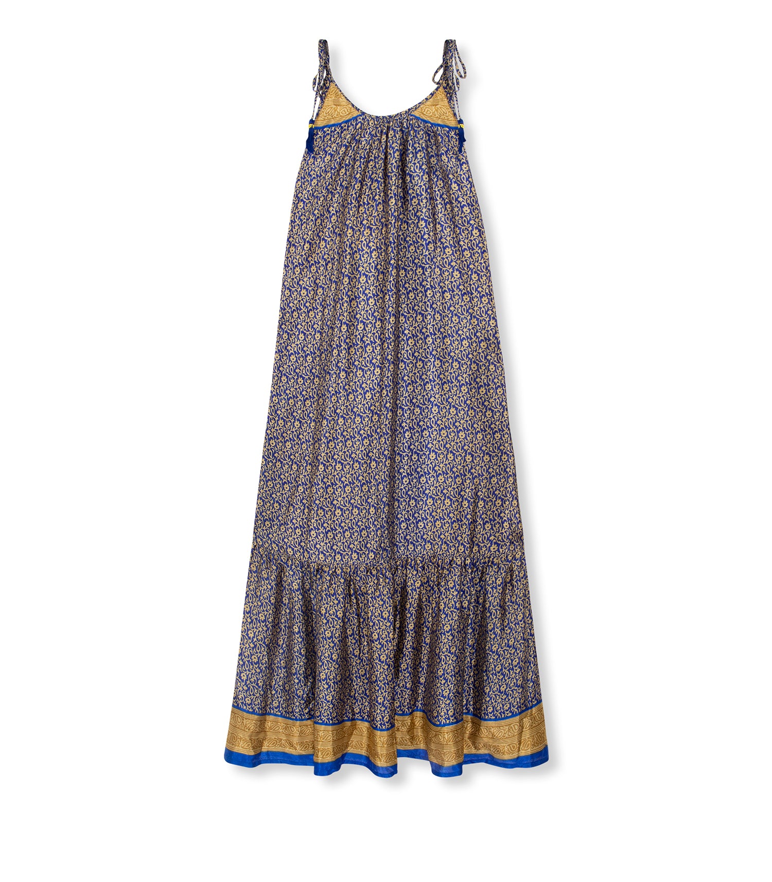 el.résidu womens vegan Dress Myra Dark Blue/ Brown