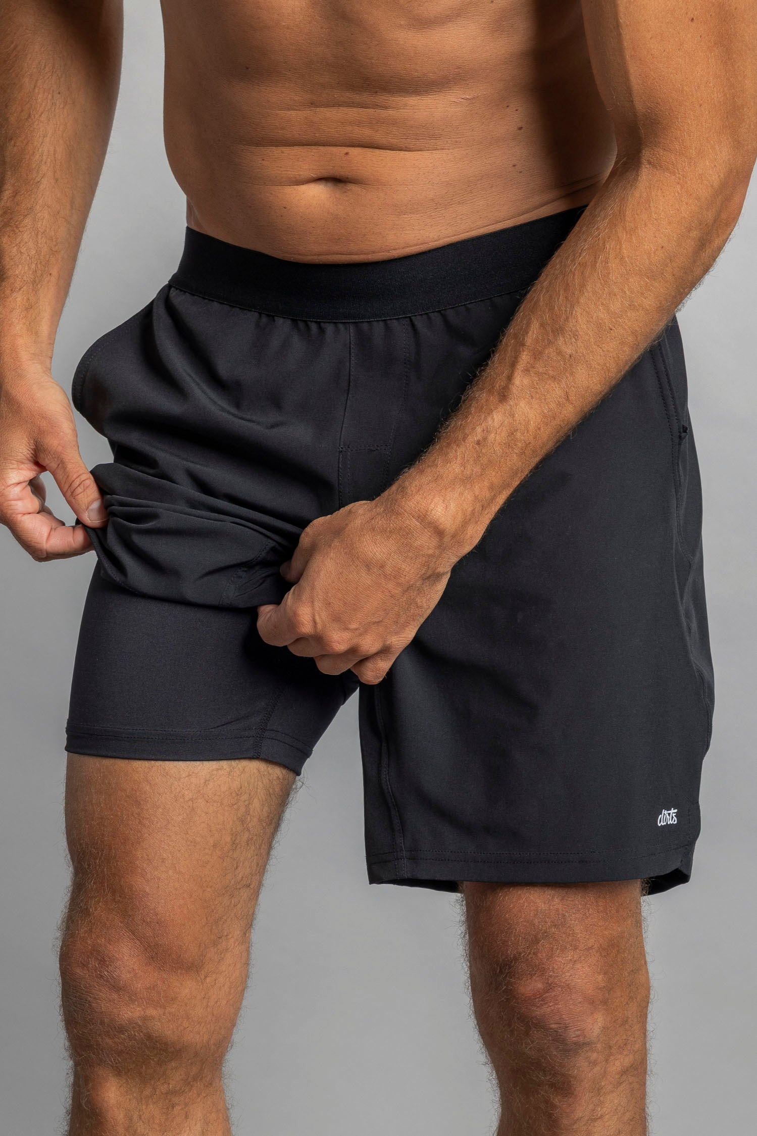 DIRTS men vegan Shorts Athletic 2 In 1 Black