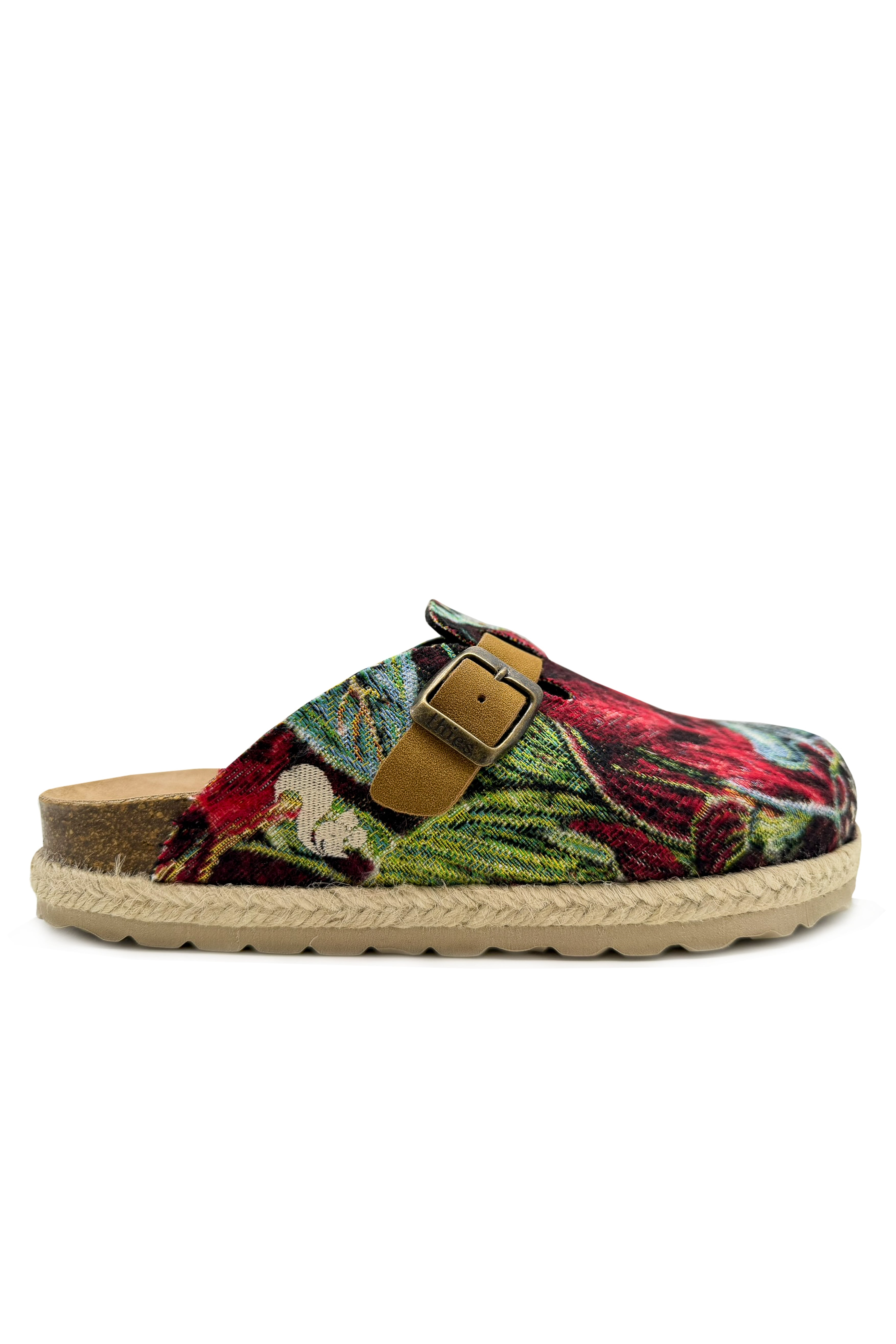 thies Damen vegan Clogs Rec Jungle Multi Grün/Rot/Blau