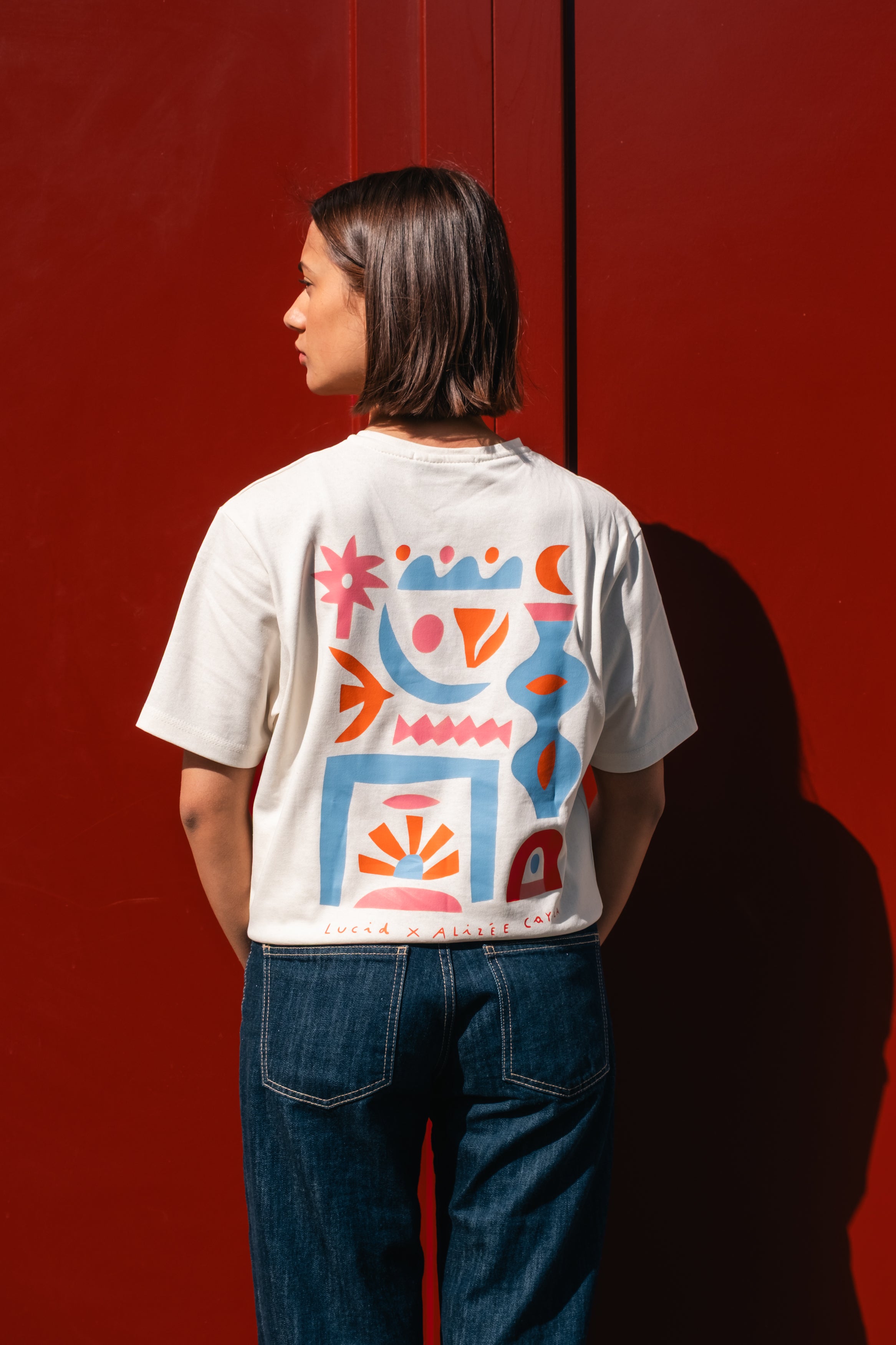 Lucid Collective Damen vegan T-Shirt Bloom Mehrfarbig