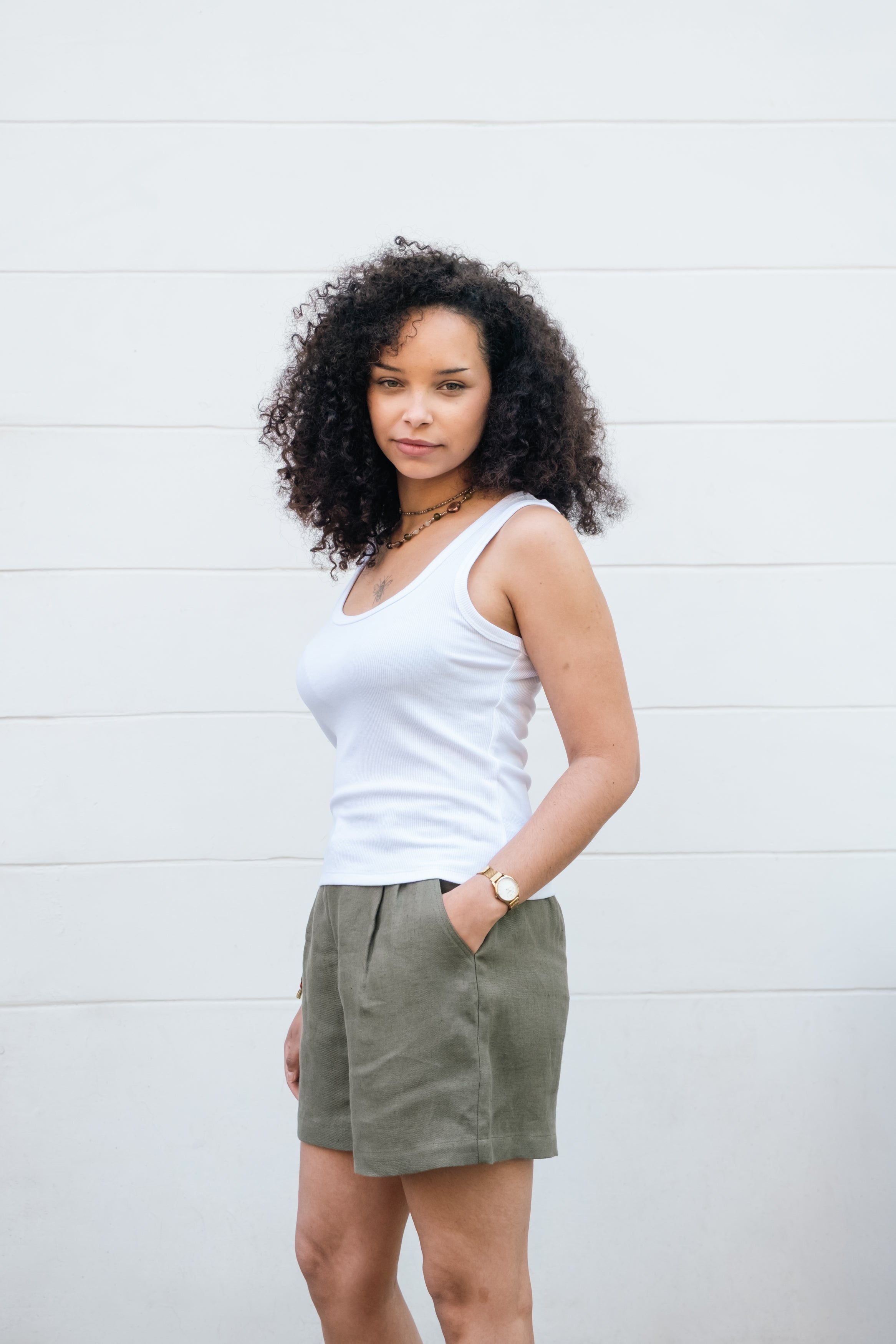 Lucid Collective womens vegan Top Rise White