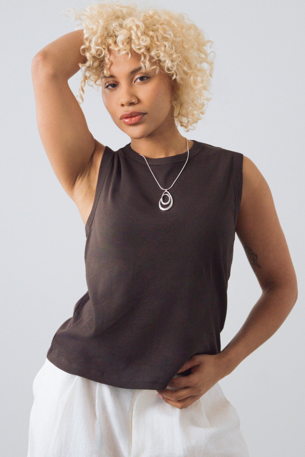 Honest Basics womens vegan Tank Top Straight Root