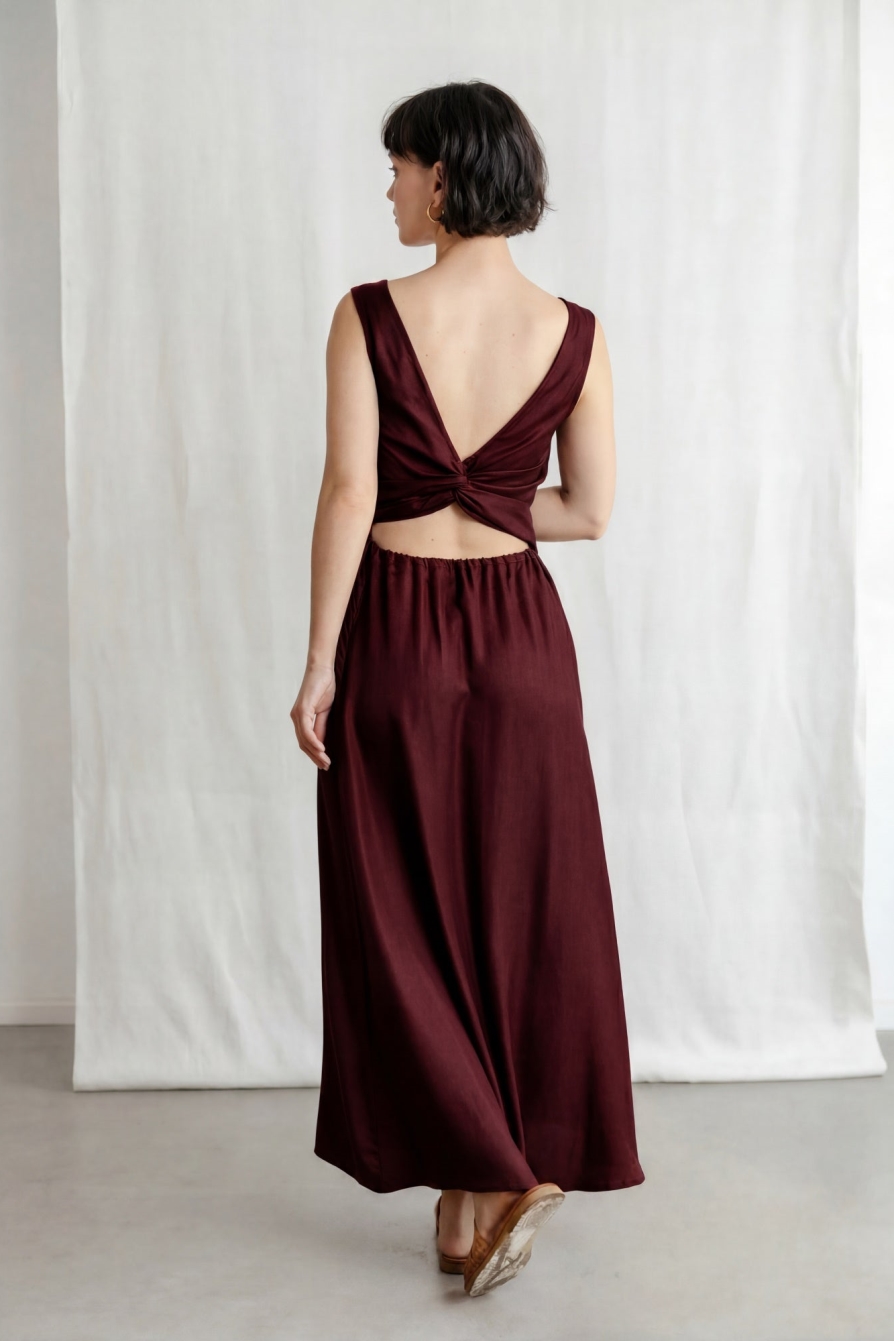 Jyoti - Fair Works Damen vegan Kleid Khushi Grape