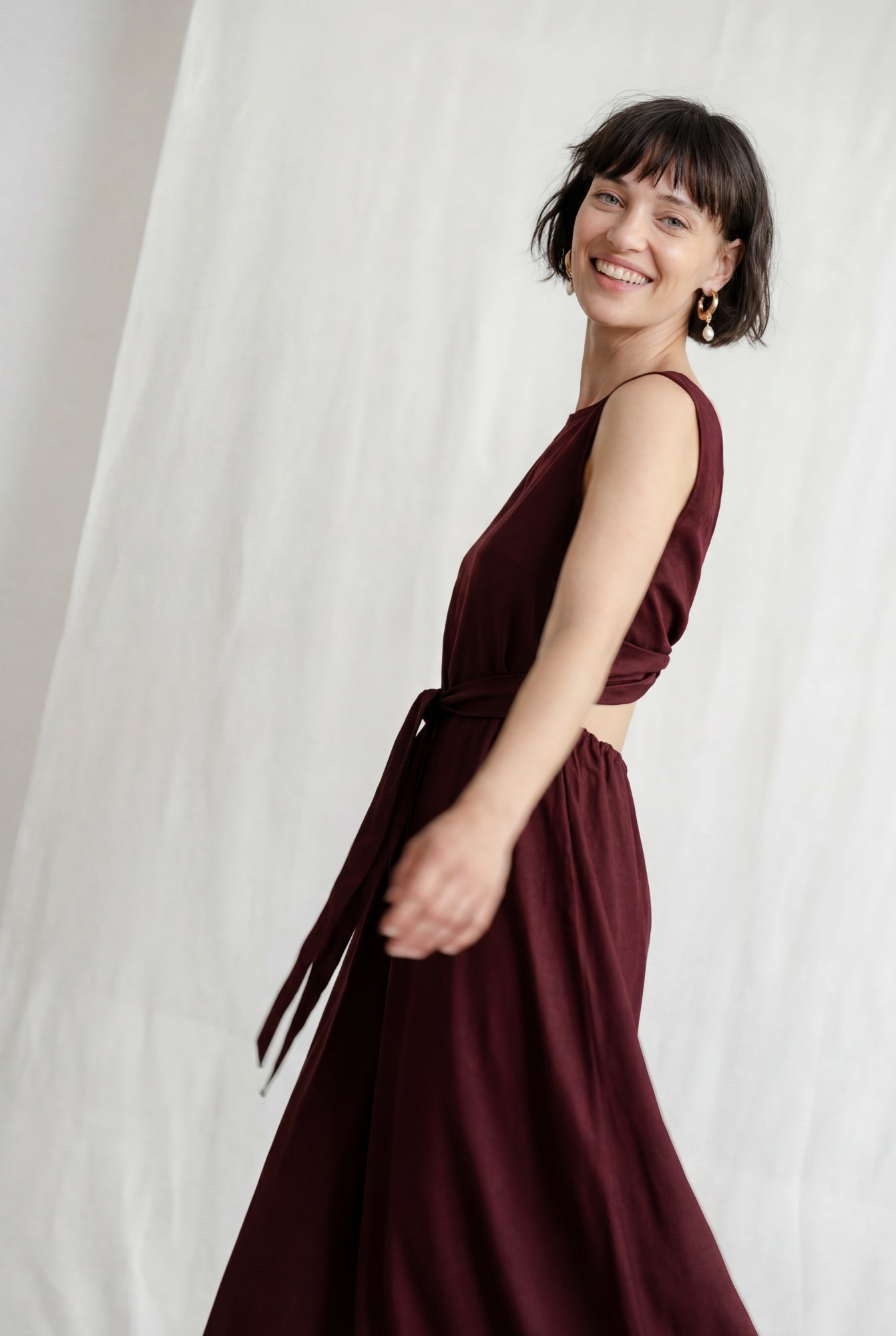 Jyoti - Fair Works womens vegan Dress Khushi Grape