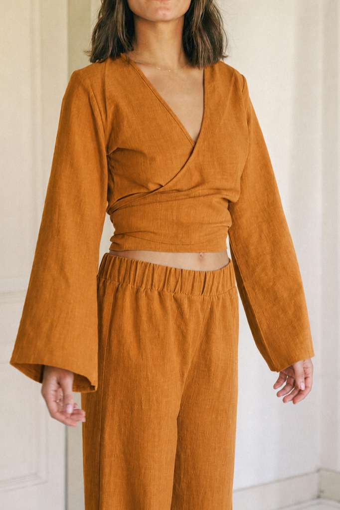 The View Yoga Damen vegan Top Lijn Orange
