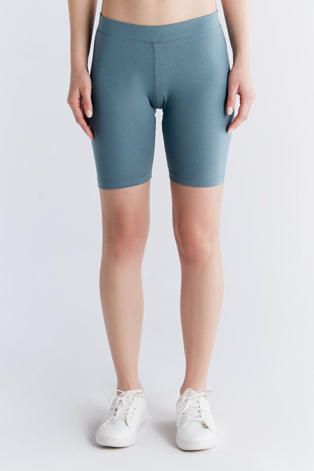 Leela Cotton womens vegan Cycling Shorts Gobelin Blue