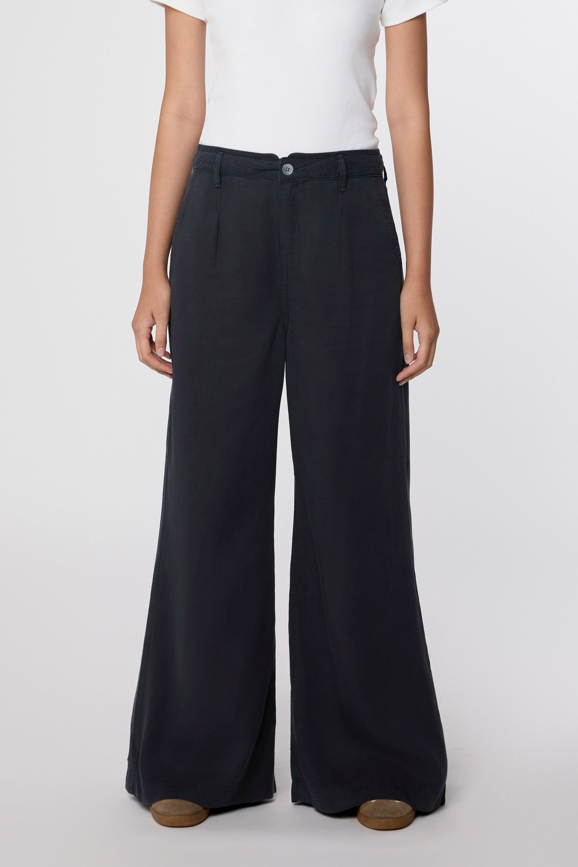 DAWN Damen vegan Hose Blaze Mit Superweitem Bein Dunkelblau