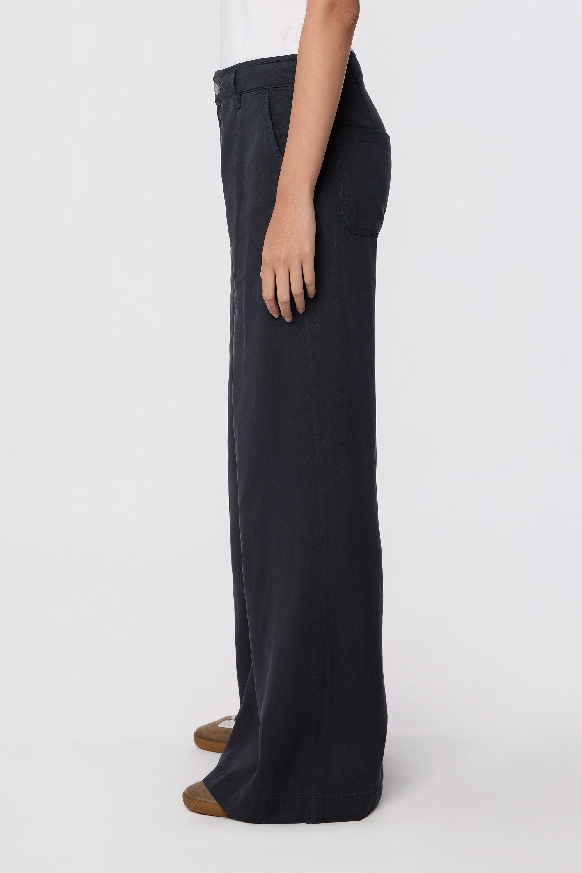 Dawn womens vegan Pants Blaze Super Wide Leg Dark Navy