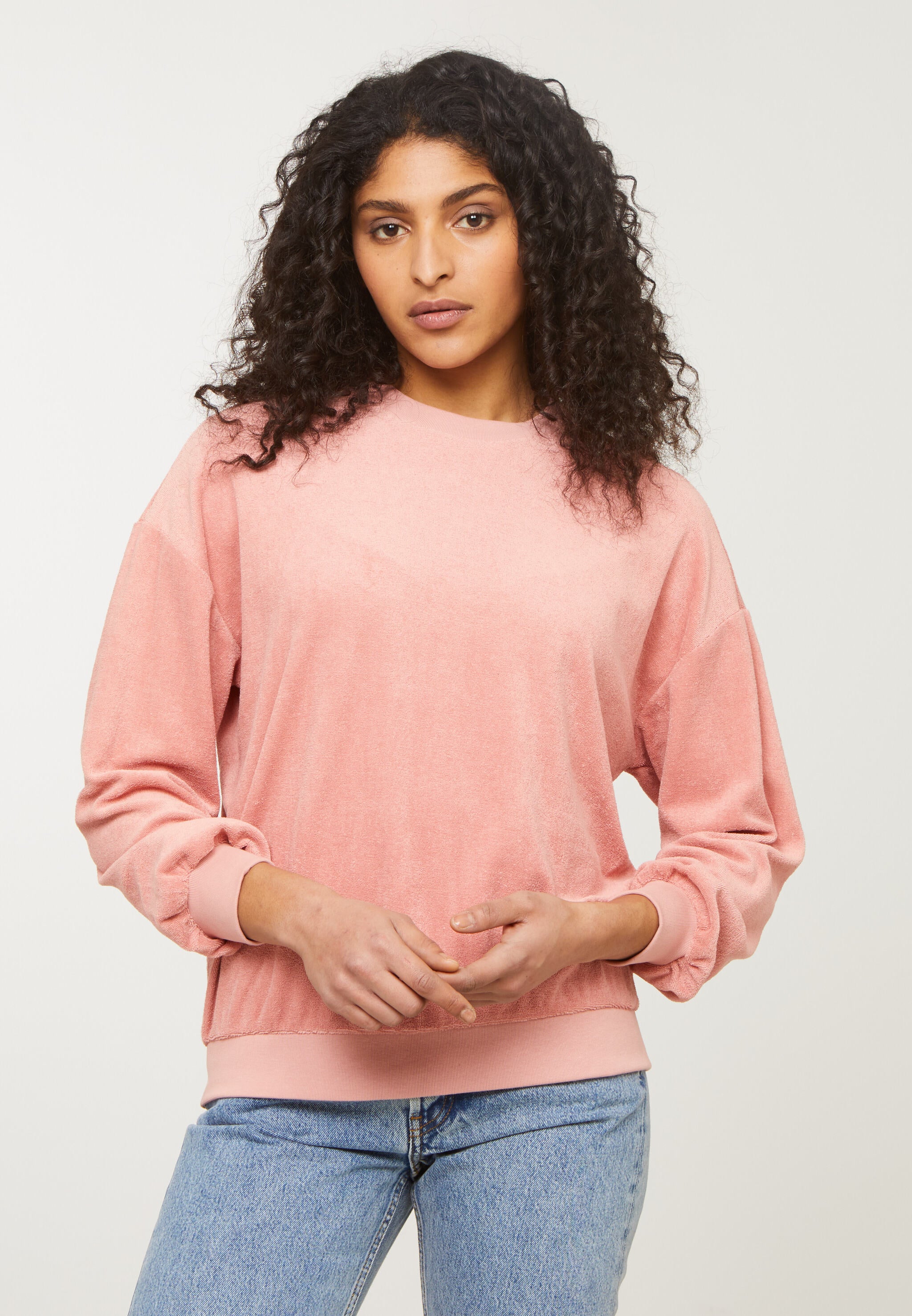 Recolution womens vegan Sweatshirt Nerine Ash Rose