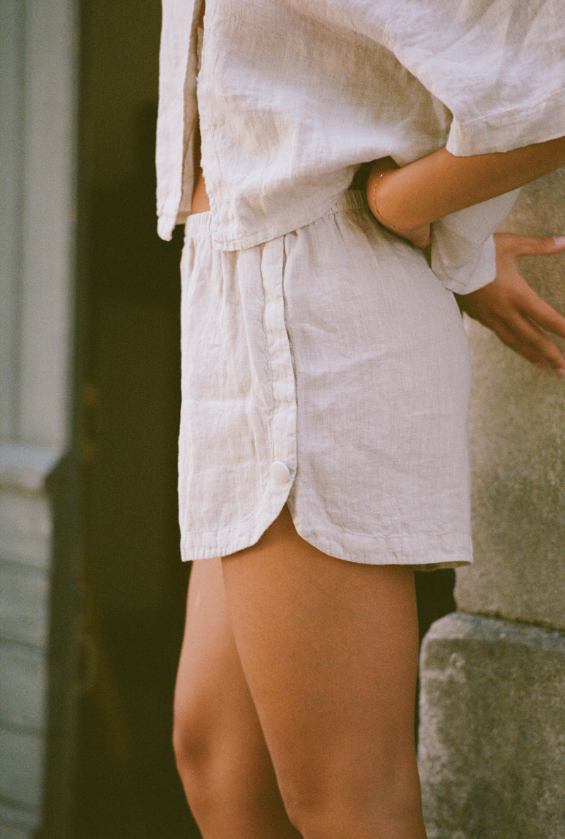 Nénés womens vegan Shorts Acha Ecru