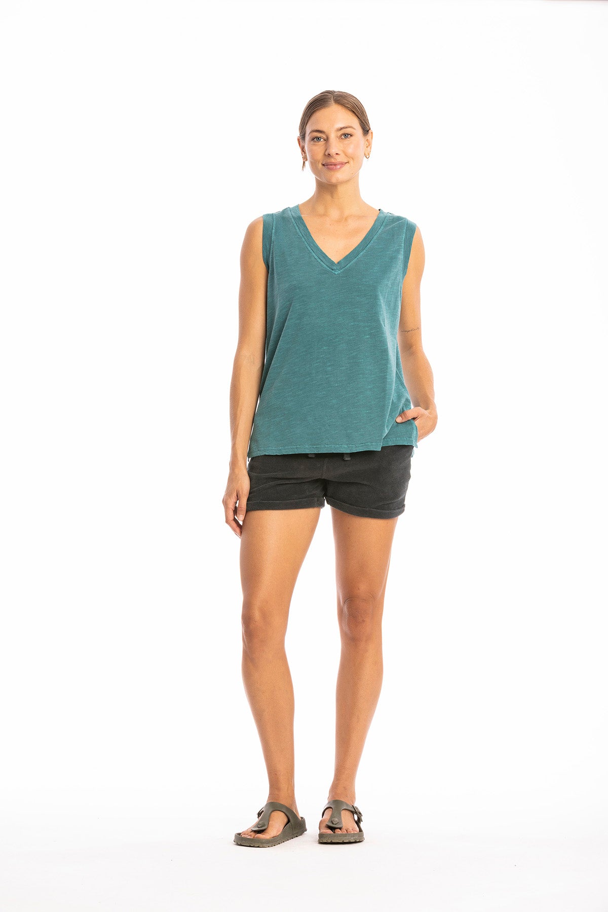 RAVENS VIEW IBIZA womens vegan Top Marea Aqua Green