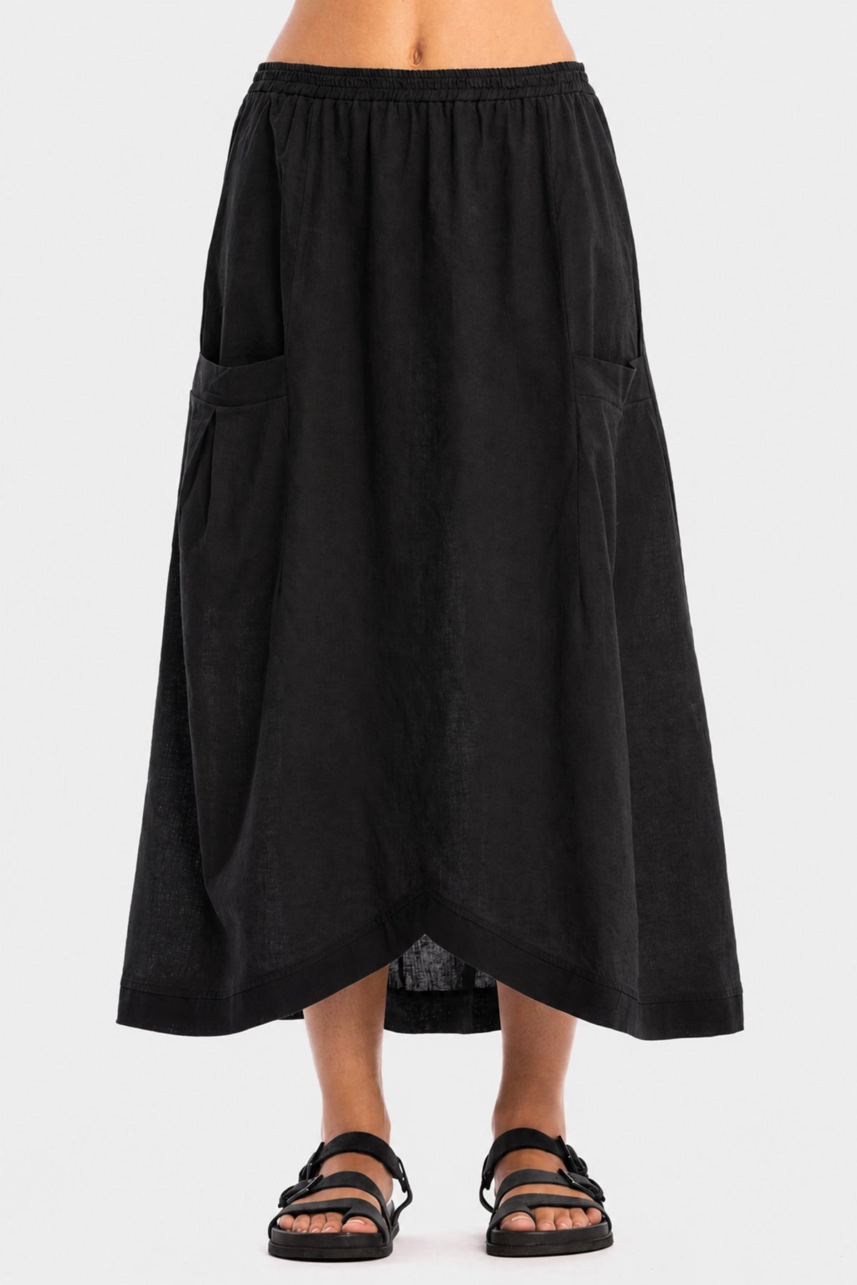 RAVENS VIEW IBIZA womens vegan Skirt Spring Pocket Black
