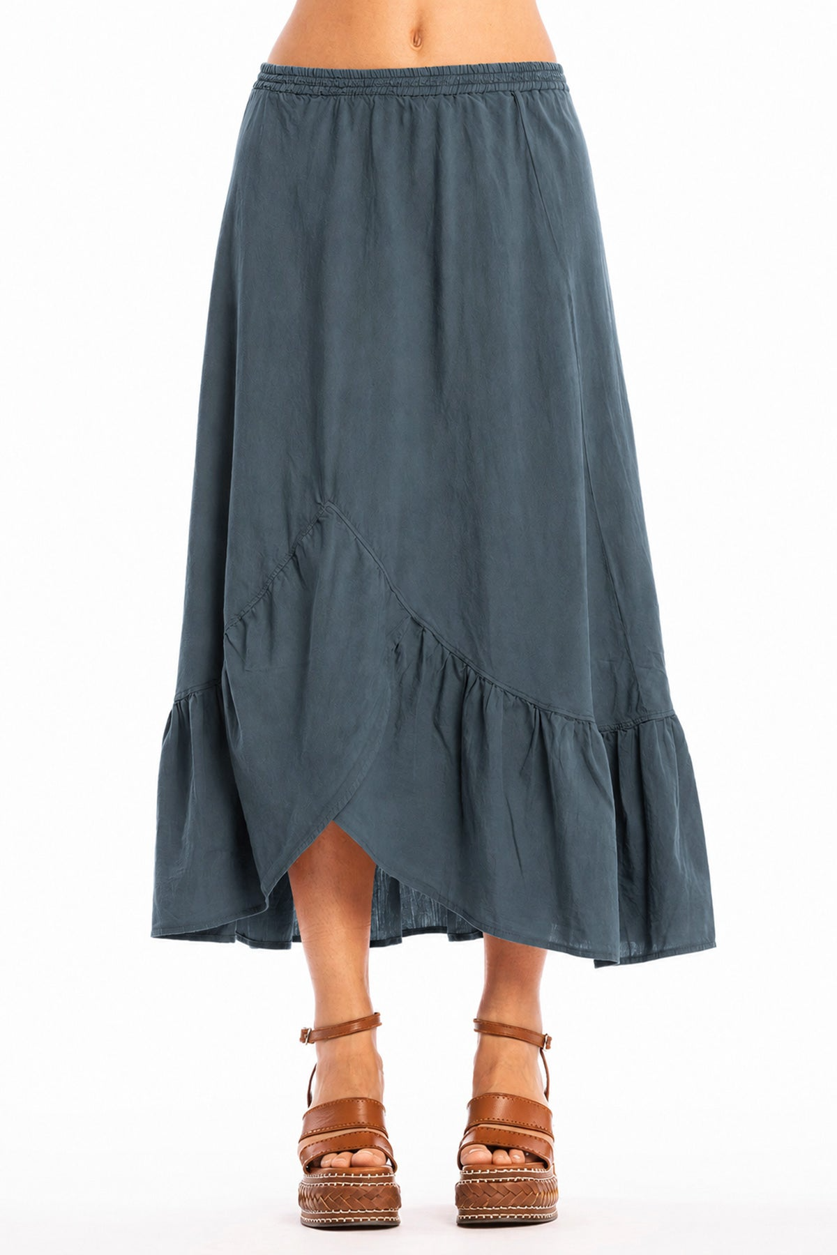 RAVENS VIEW IBIZA womens vegan Skirt Goa Ocean Blue