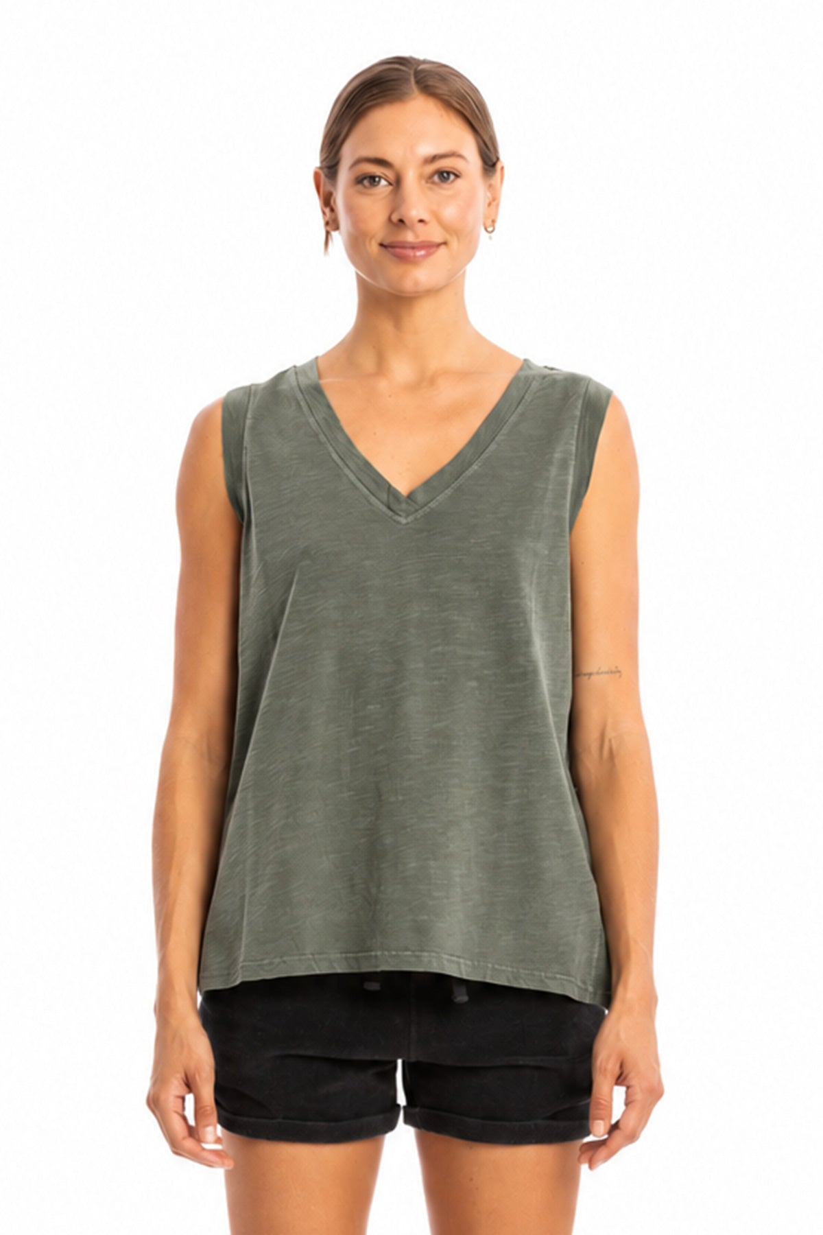 RAVENS VIEW IBIZA Damen vegan Top Marea Olivgr&Atilde;&frac14;n