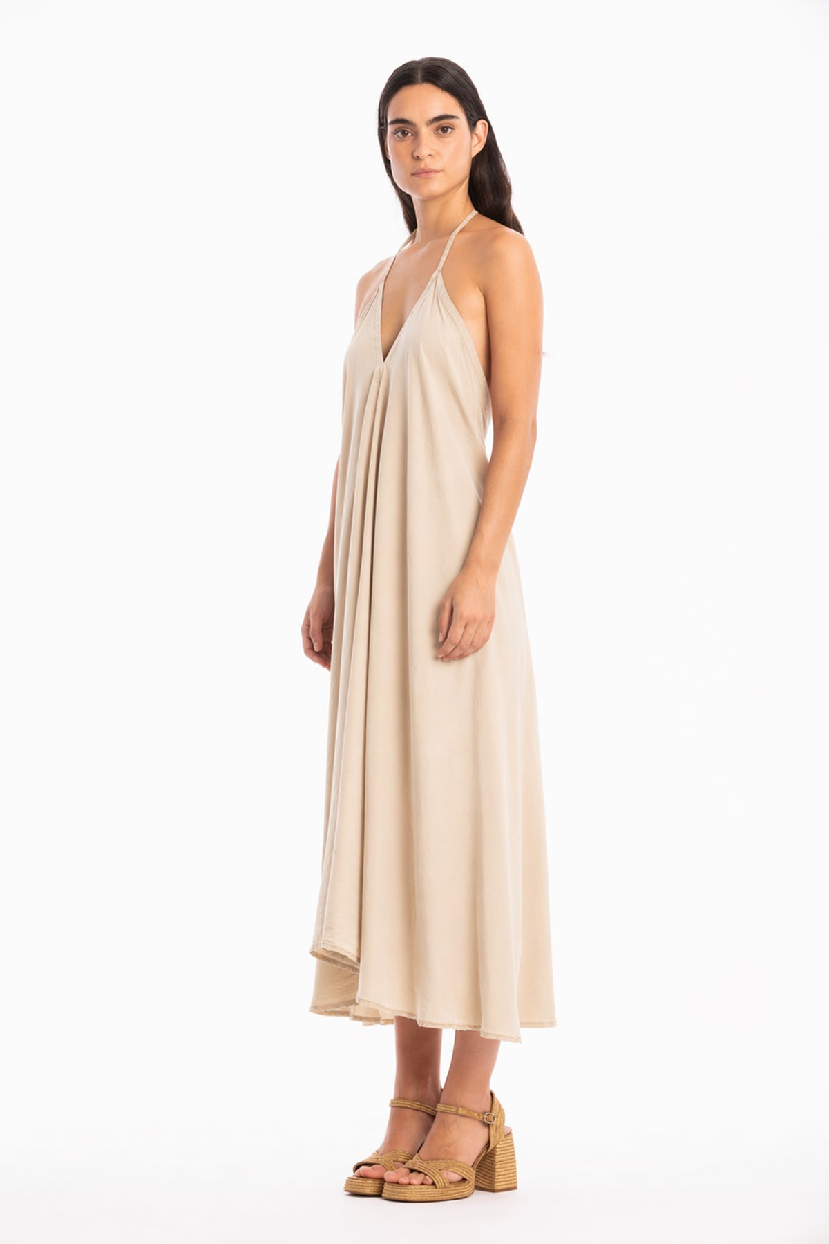 RAVENS VIEW IBIZA Damen vegan Kleid Milena In Der Farbe Desert Sand