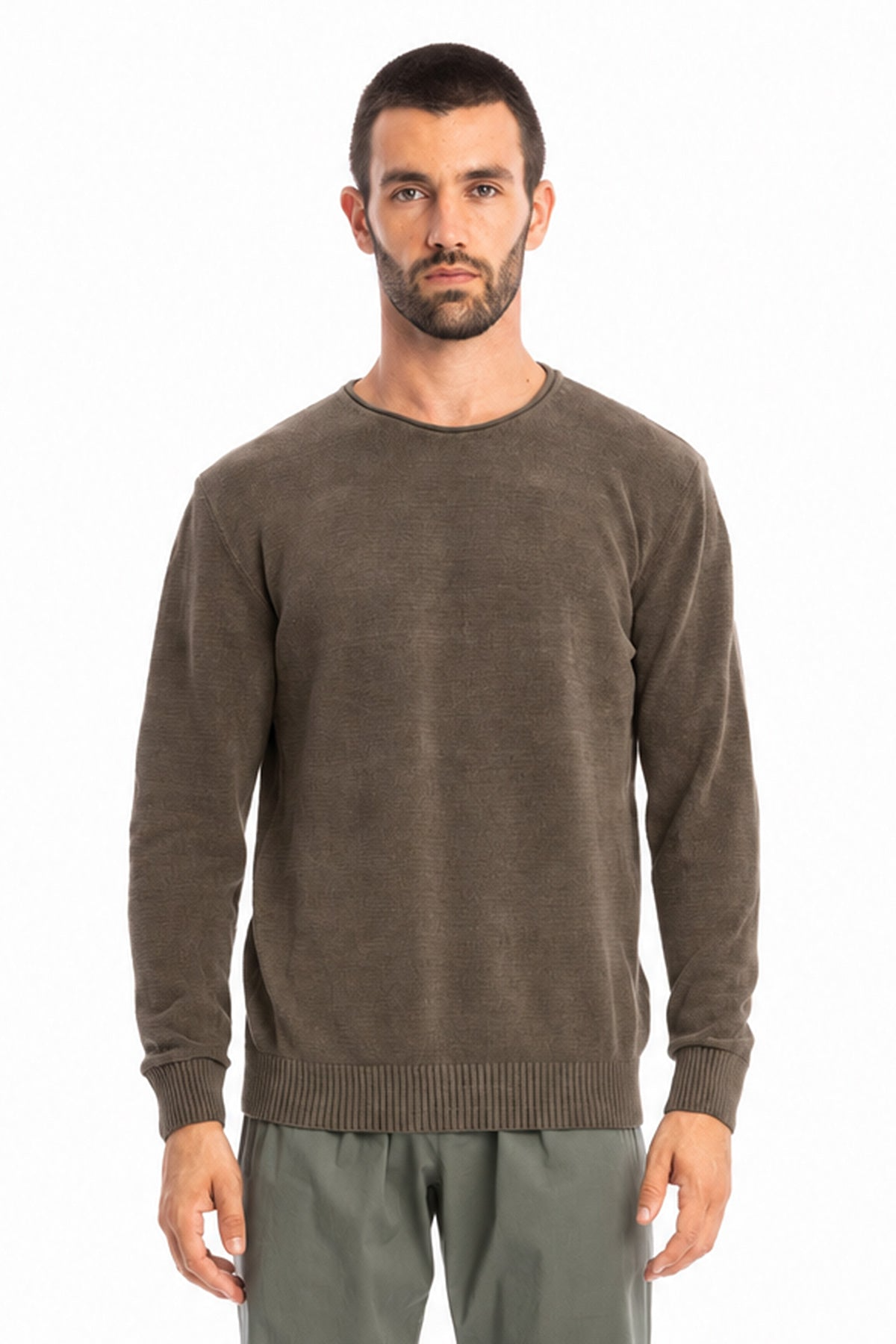 RAVENS VIEW IBIZA Herren vegan Pullover Keanu Aus Strick Bison-Braun
