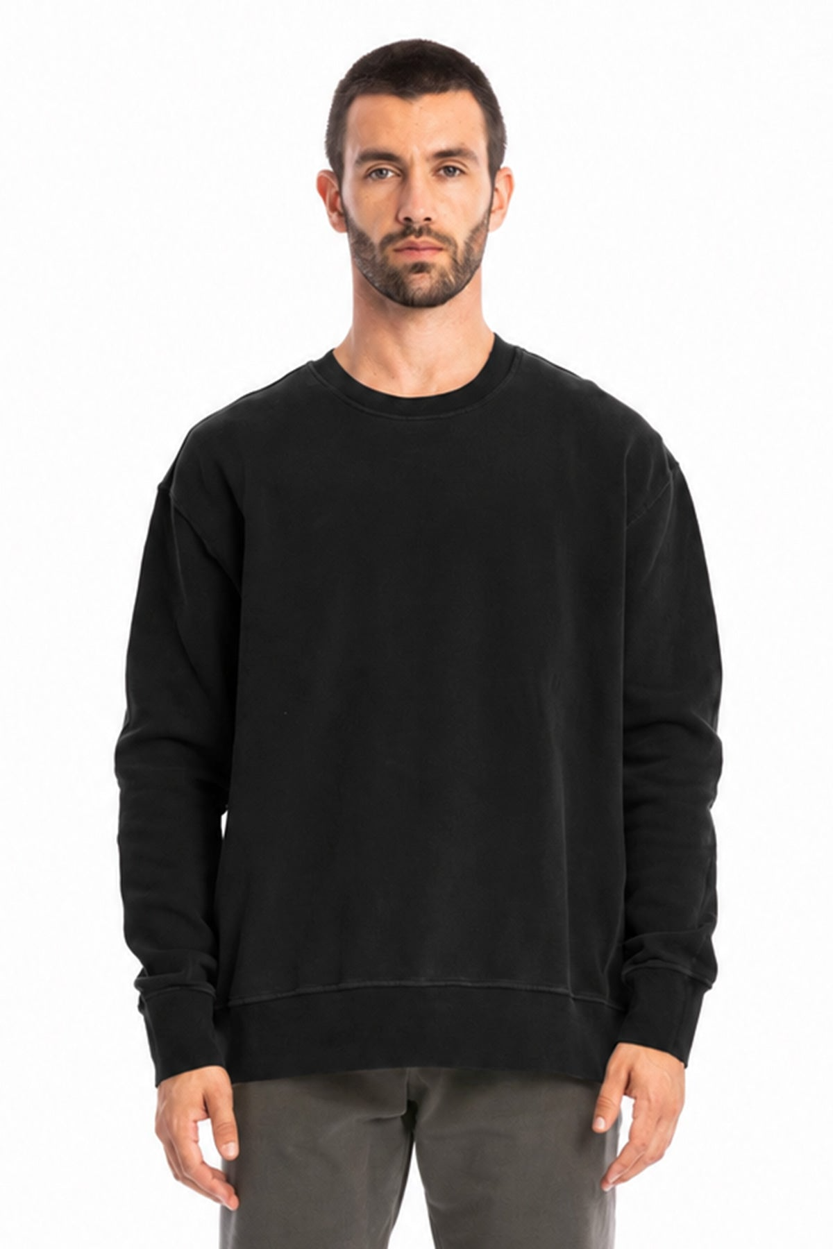RAVENS VIEW IBIZA Herren vegan Sweatshirt Mistral Schwarz