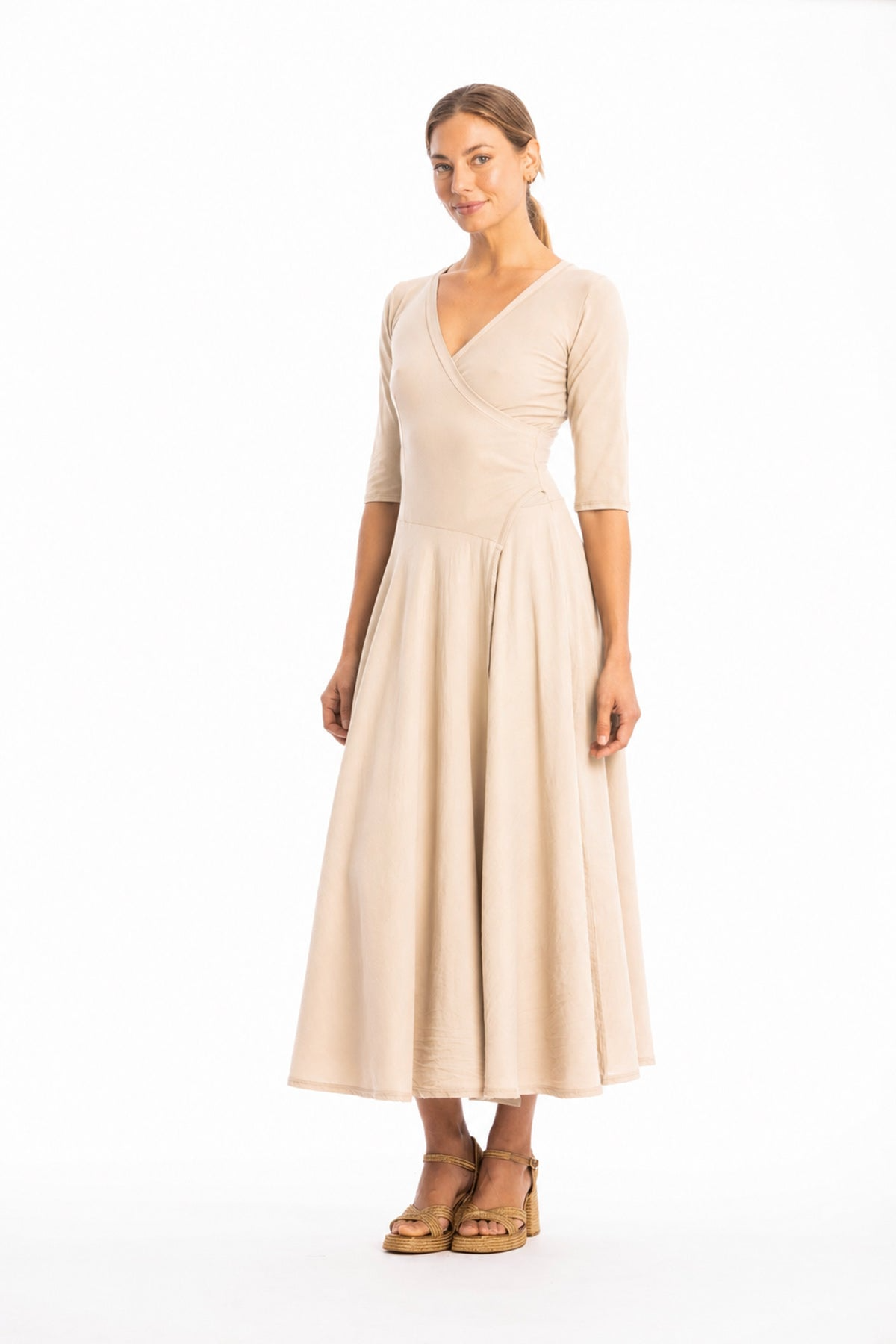 RAVENS VIEW IBIZA womens vegan Dress Veronika Desert Sand