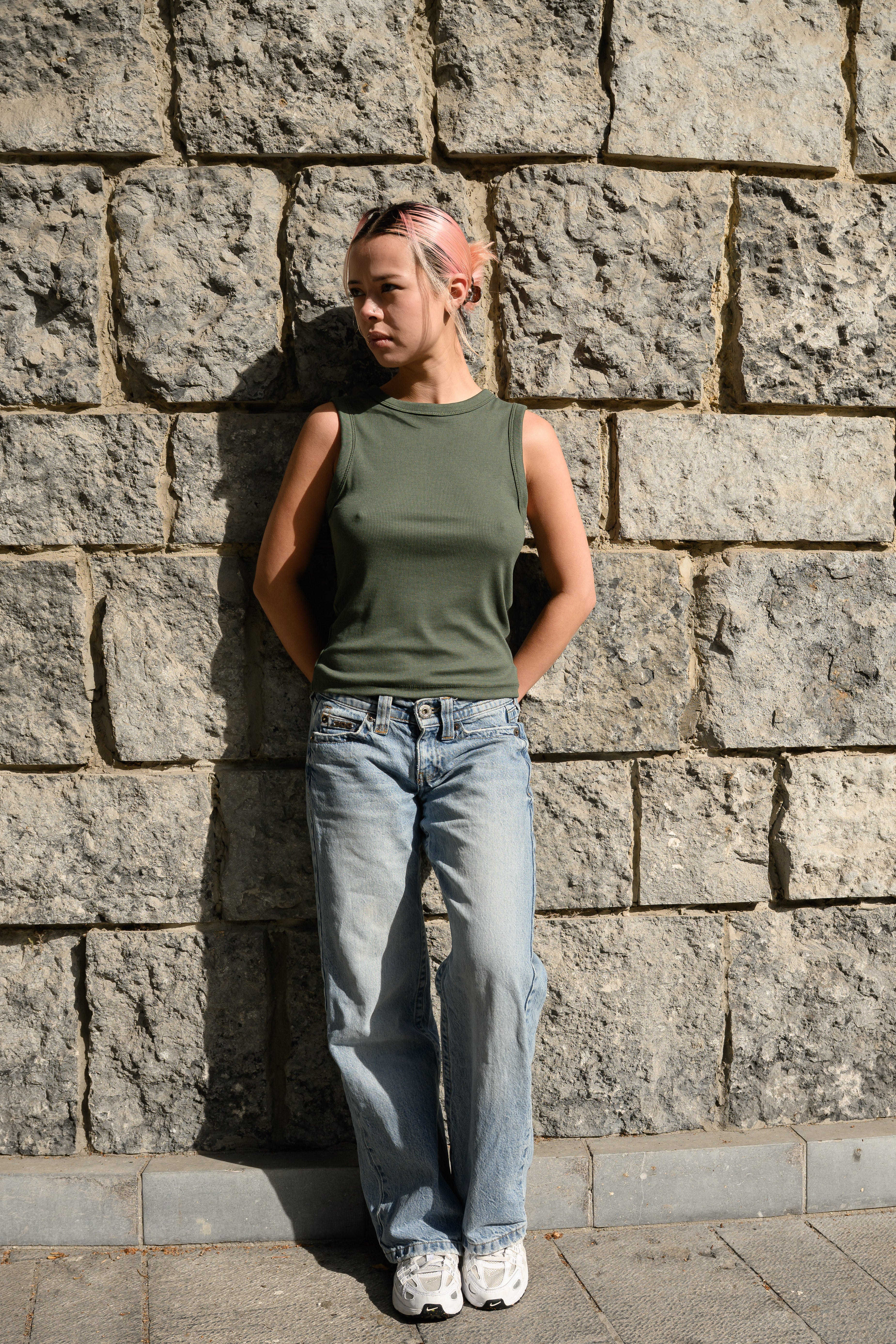 Lucid Collective womens vegan Top Pulse Khaki