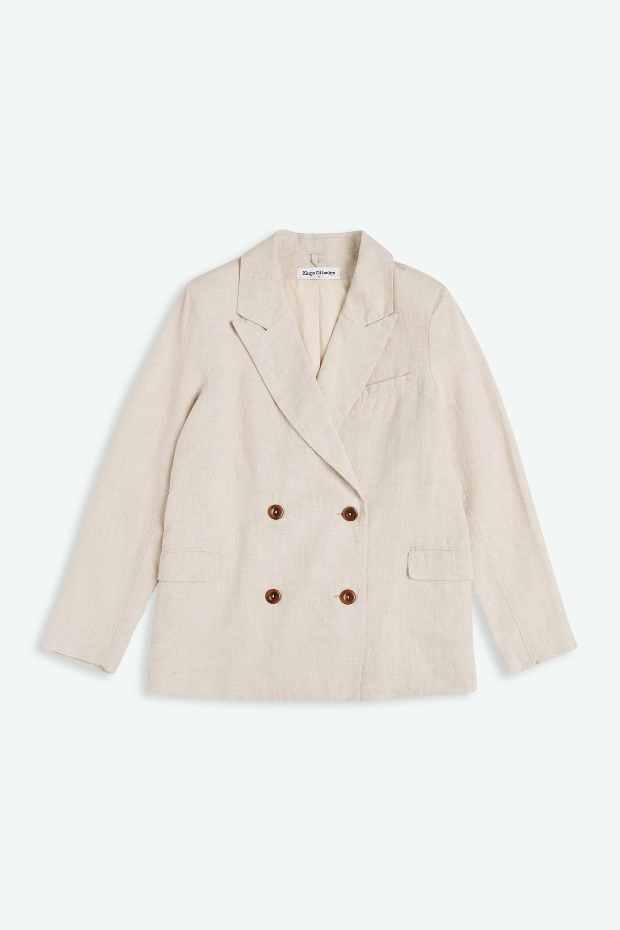 Kings of Indigo womens vegan Blazer Diana Undyed Linen