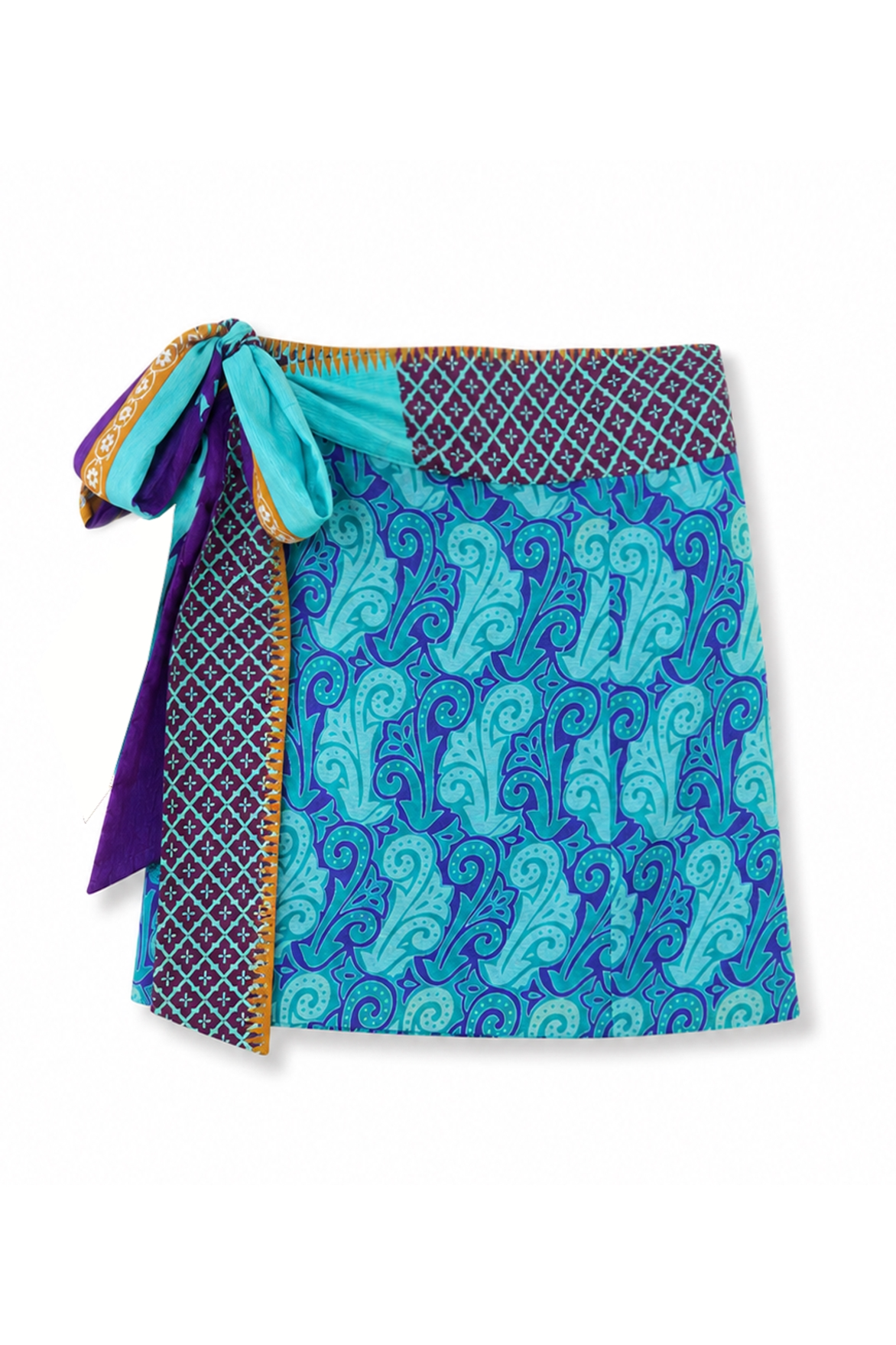 el.résidu womens vegan Skirt Amira Purple/ Blue