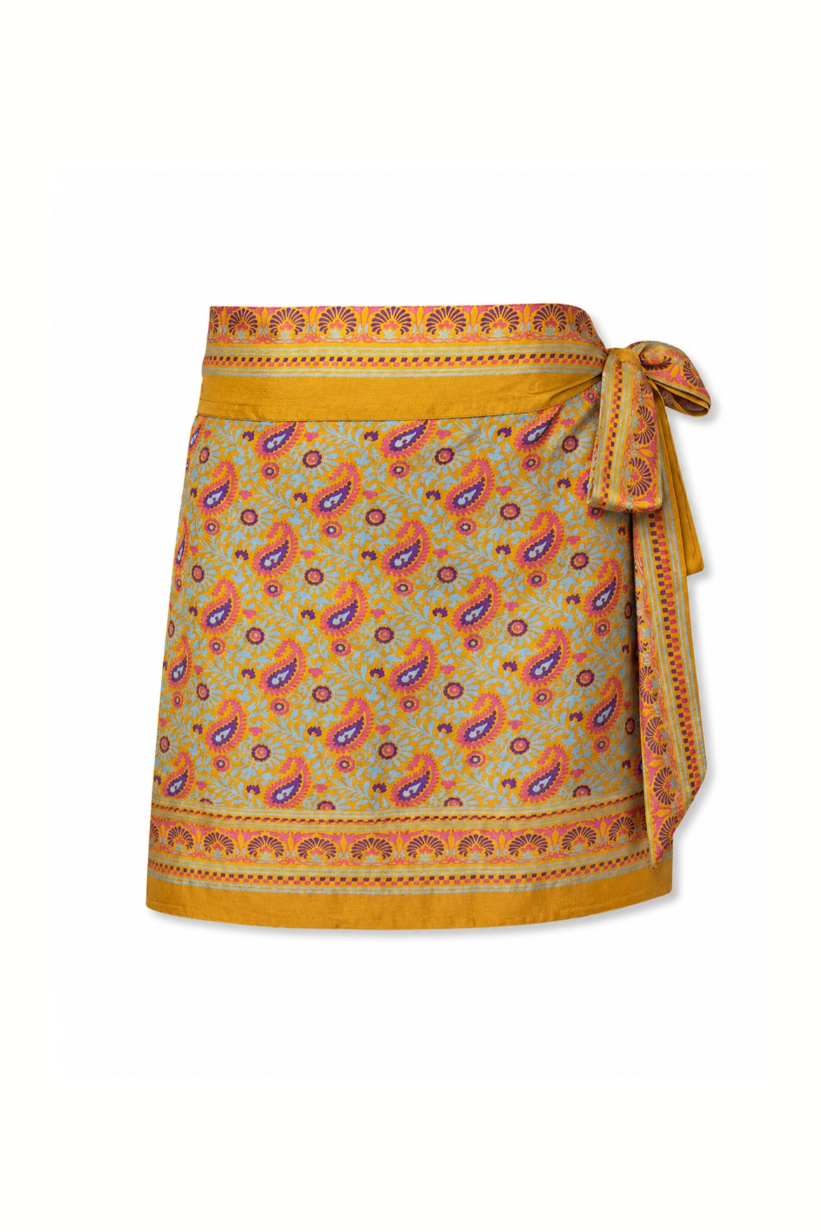 el.résidu womens vegan Skirt Amira Dark Yellow/ Dark Red/ Purple