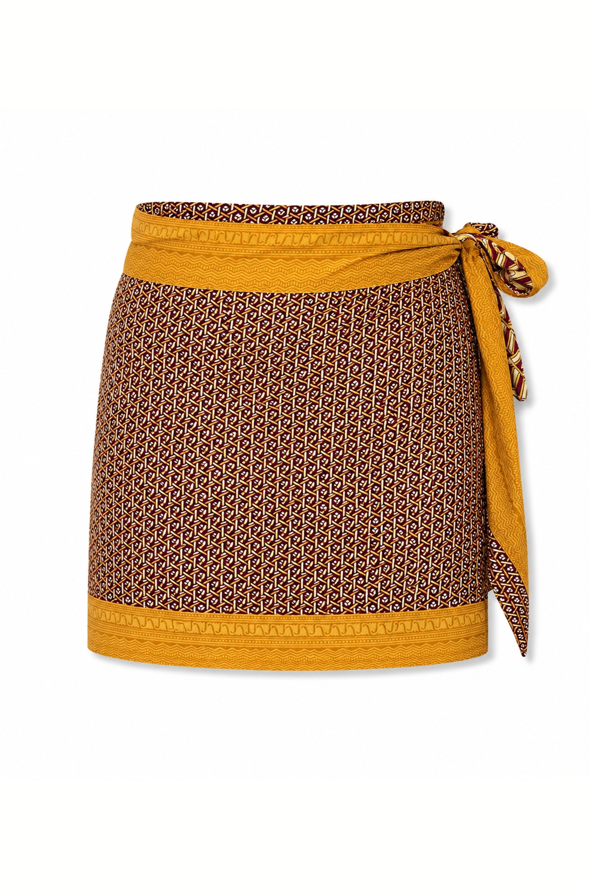 el.résidu womens vegan Skirt Amira Dark Yellow/ Brown
