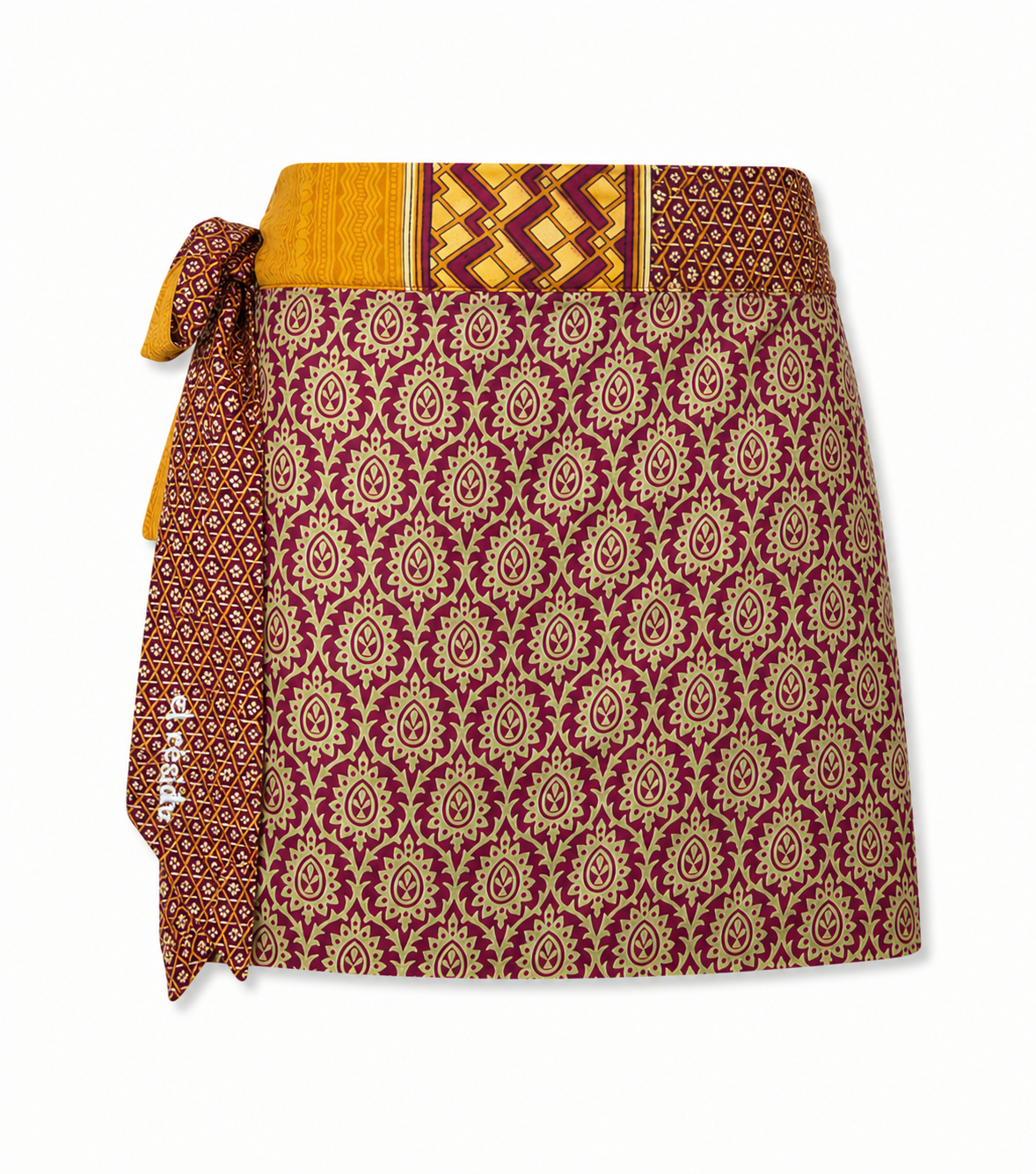 el.résidu womens vegan Skirt Amira Dark Yellow/ Brown