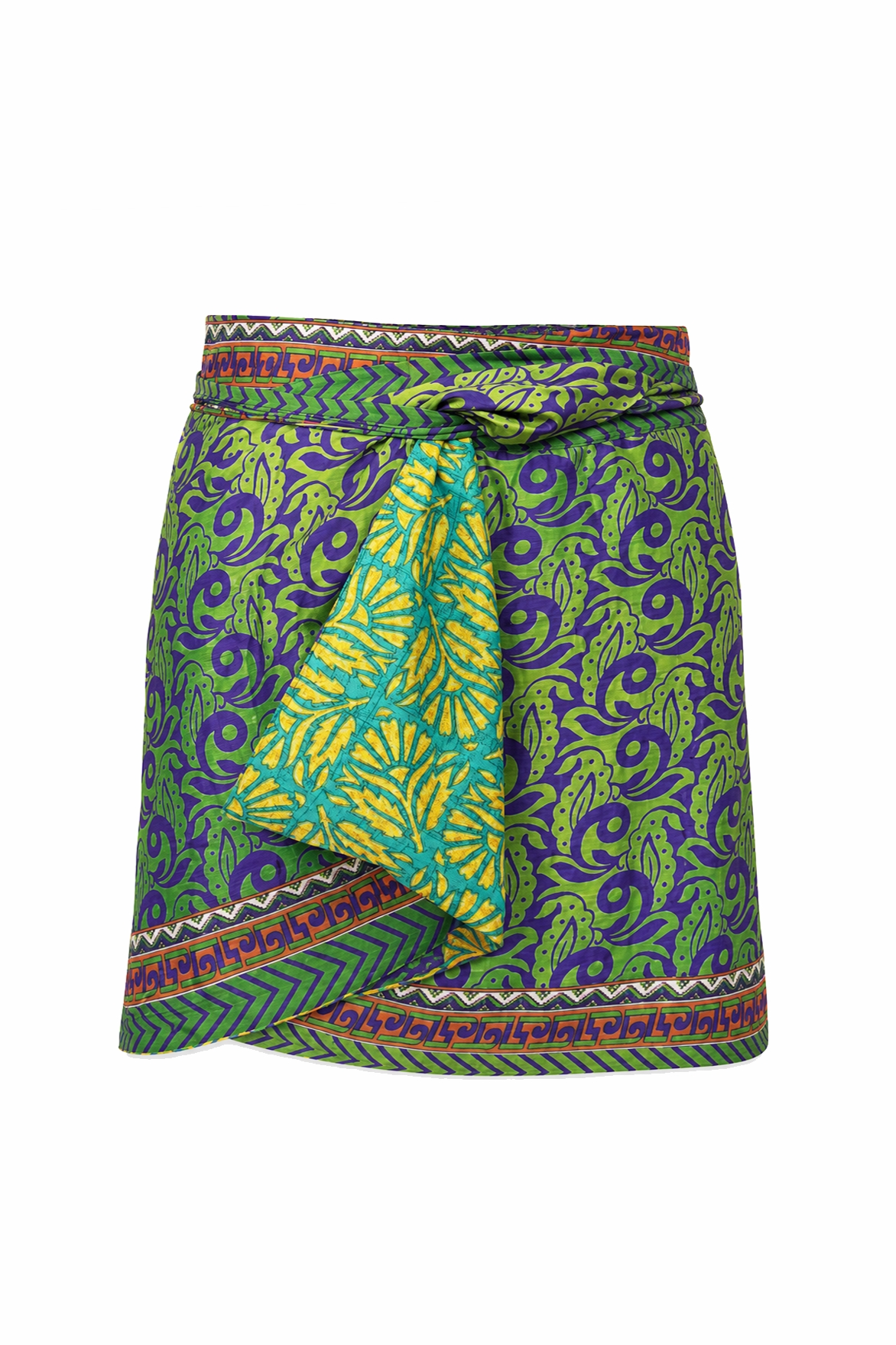 el.résidu womens vegan Skirt Amira Green/ Yellow